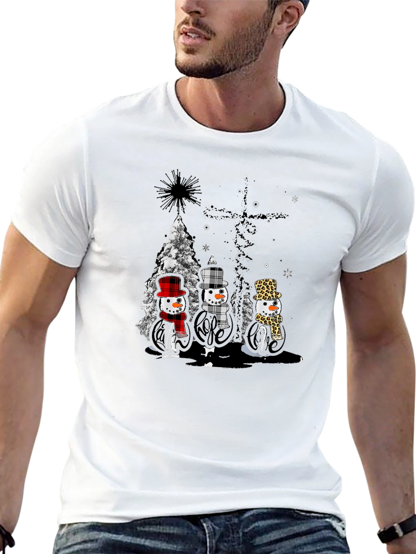 Festive Snowmen Graphic Tee