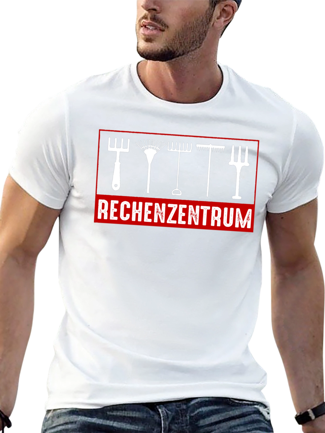Gardening Tools Graphic Tee - Rechenzentrum Print T-Shirt