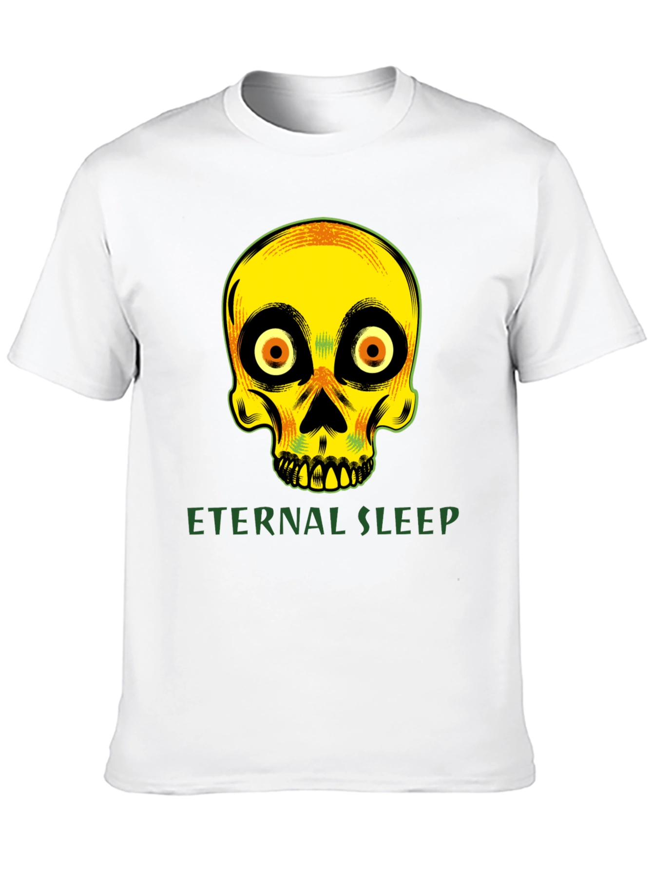 Eternal Sleep Skull Graphic T-Shirt