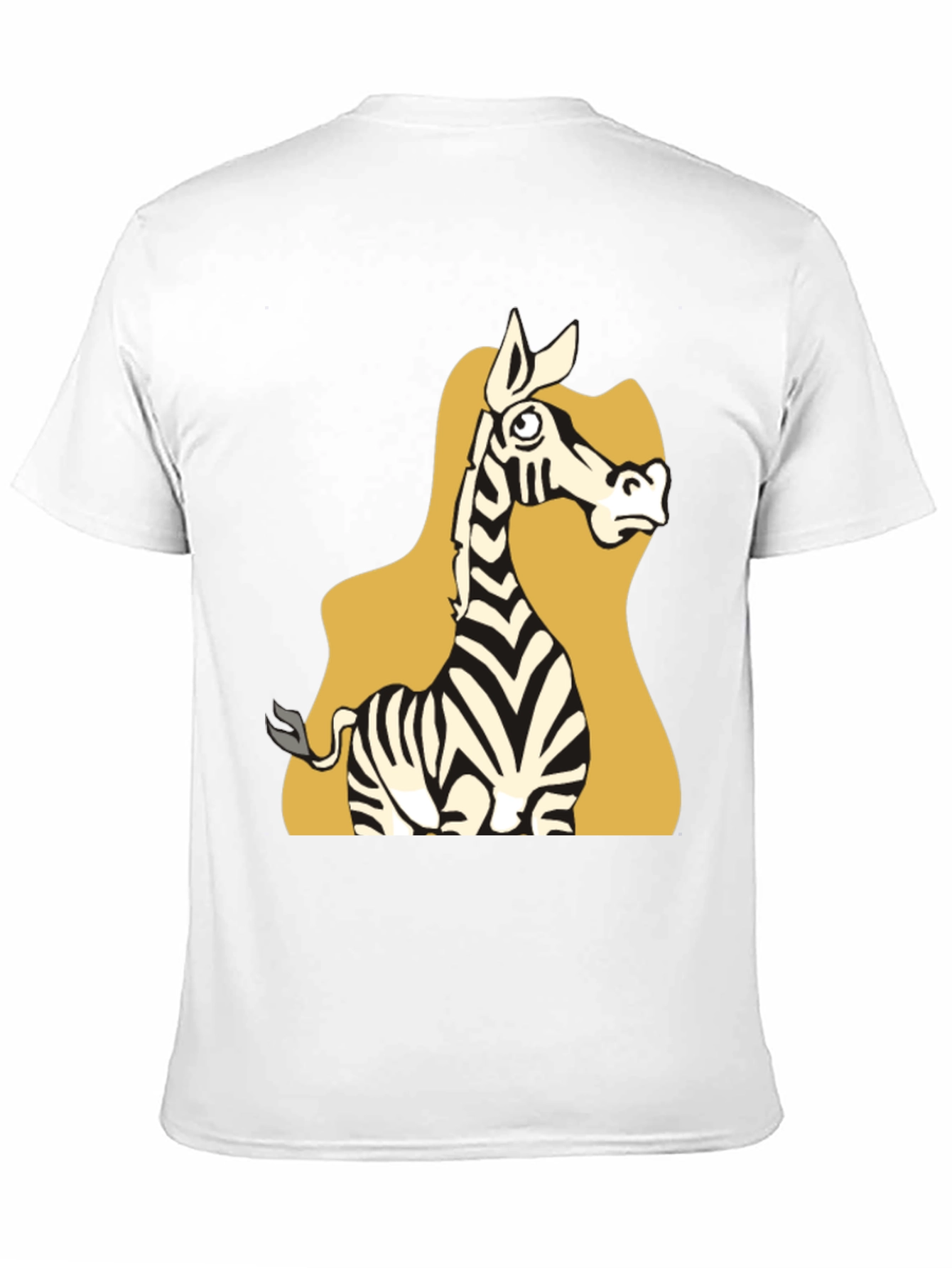 Zebra Cartoon Graphic Tee - Black Unisex T-Shirt