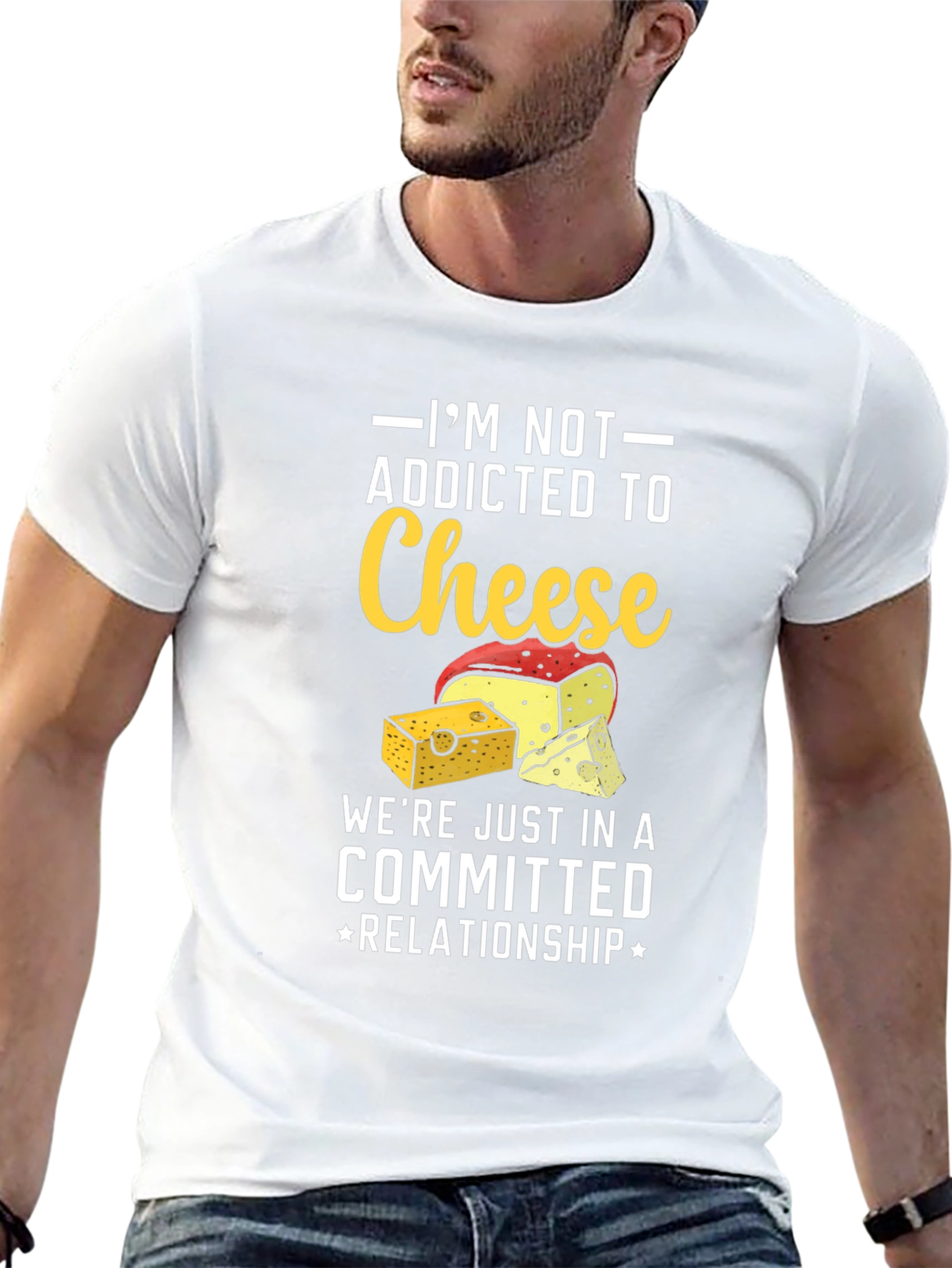 Funny Cheese Lover T-Shirt: Committed Relationship Tee