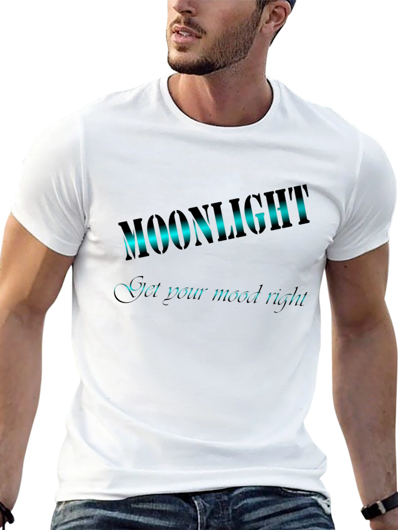 Moonlight Graphic T-Shirt - Black Tee