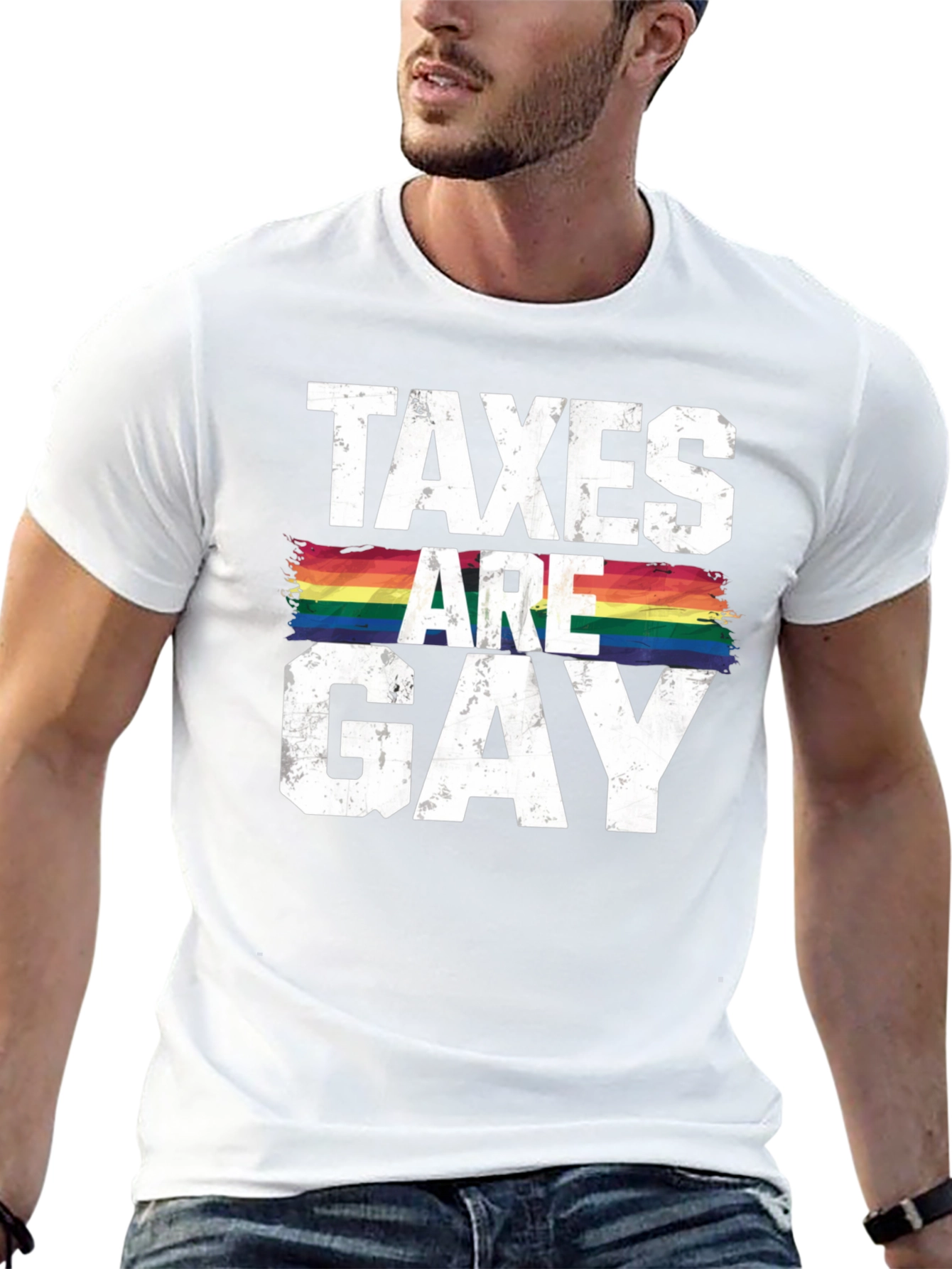Taxes Are Gay T-Shirt - Pride LGBTQ Rainbow