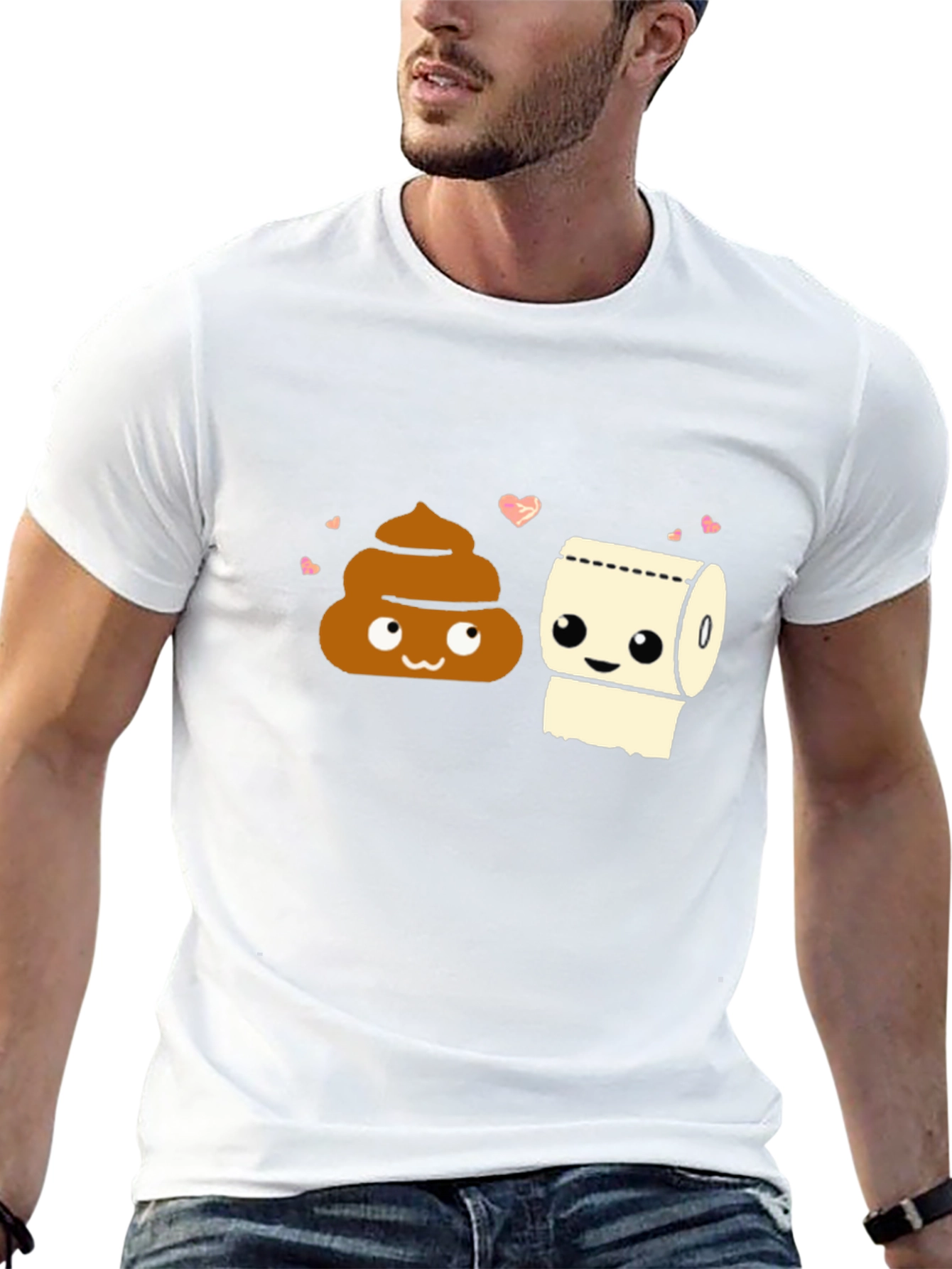 Funny Poop & Toilet Paper Matching Couple T-Shirt