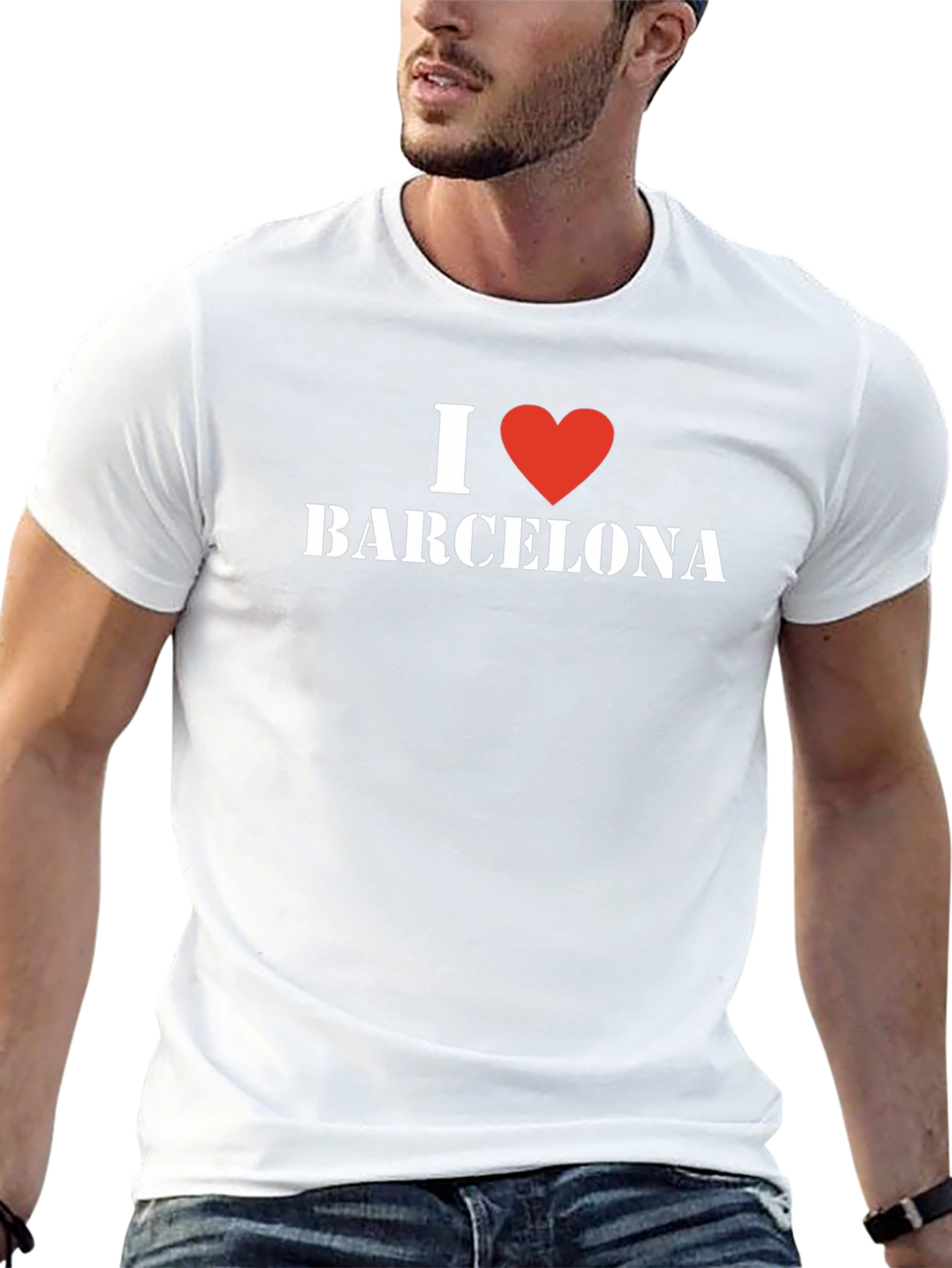 I Love Barcelona T-Shirt - Stylish Black Cotton Tee