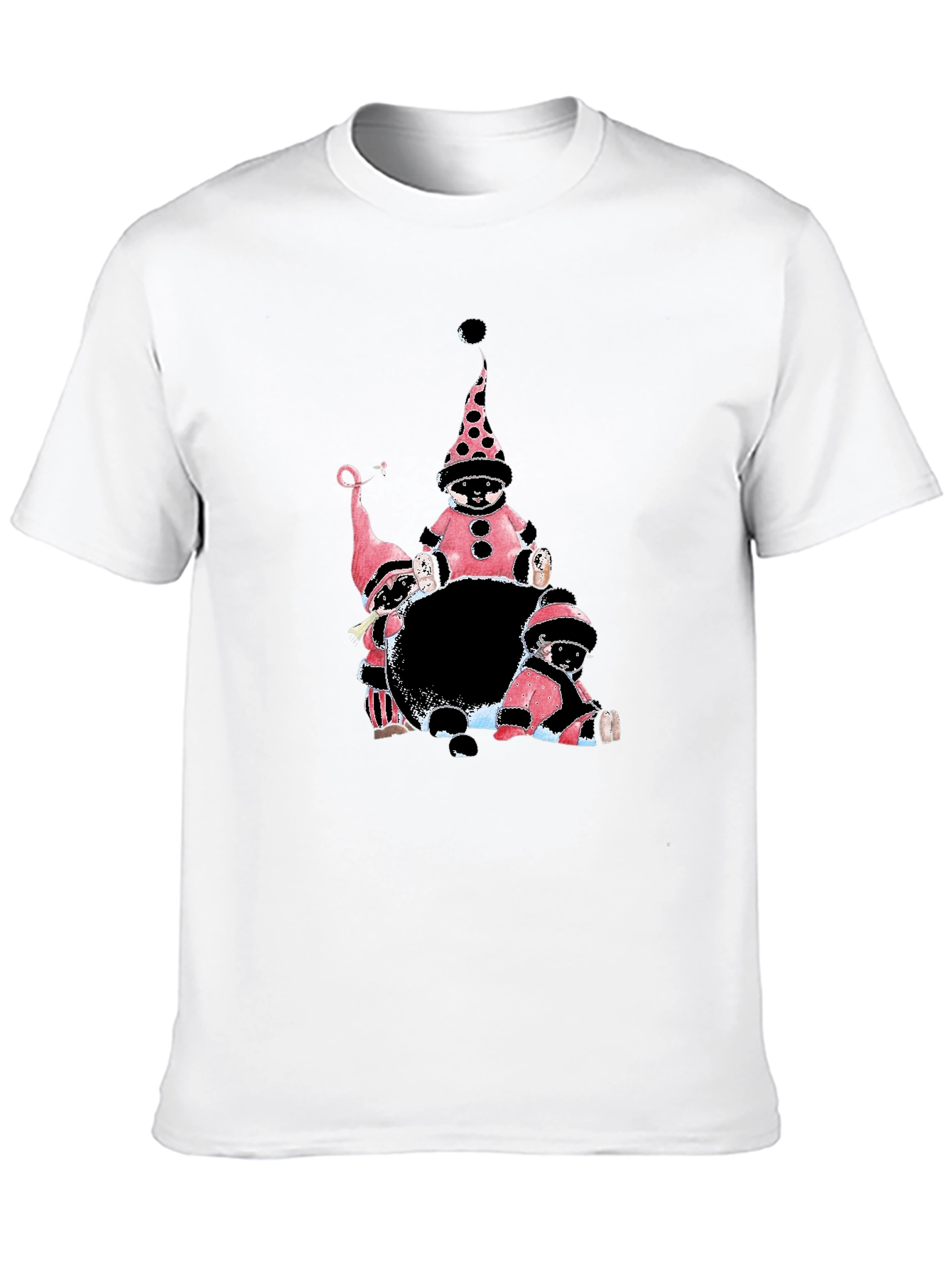 Whimsical Gnomes Black Graphic Tee