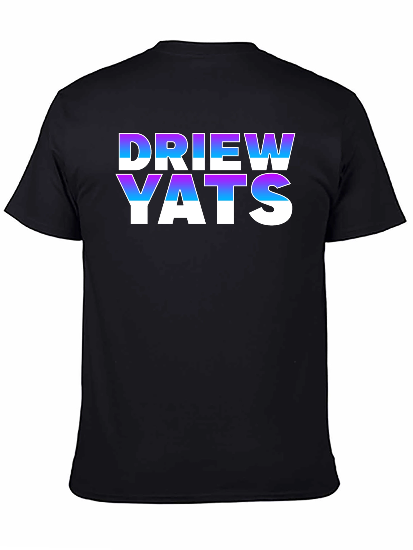 Driew Yats Gradient Text Black T-Shirt