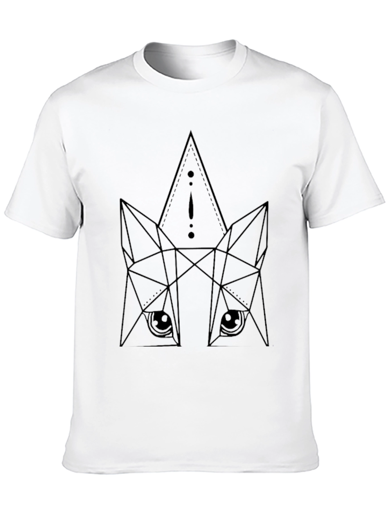 Geometric Fox Graphic Tee - Modern Animal Art Shirt