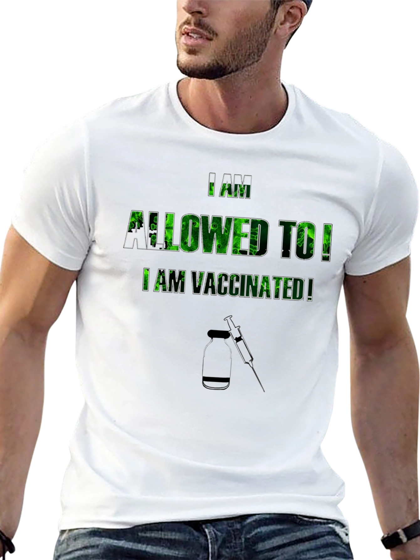 I Am Vaccinated T-Shirt - Black