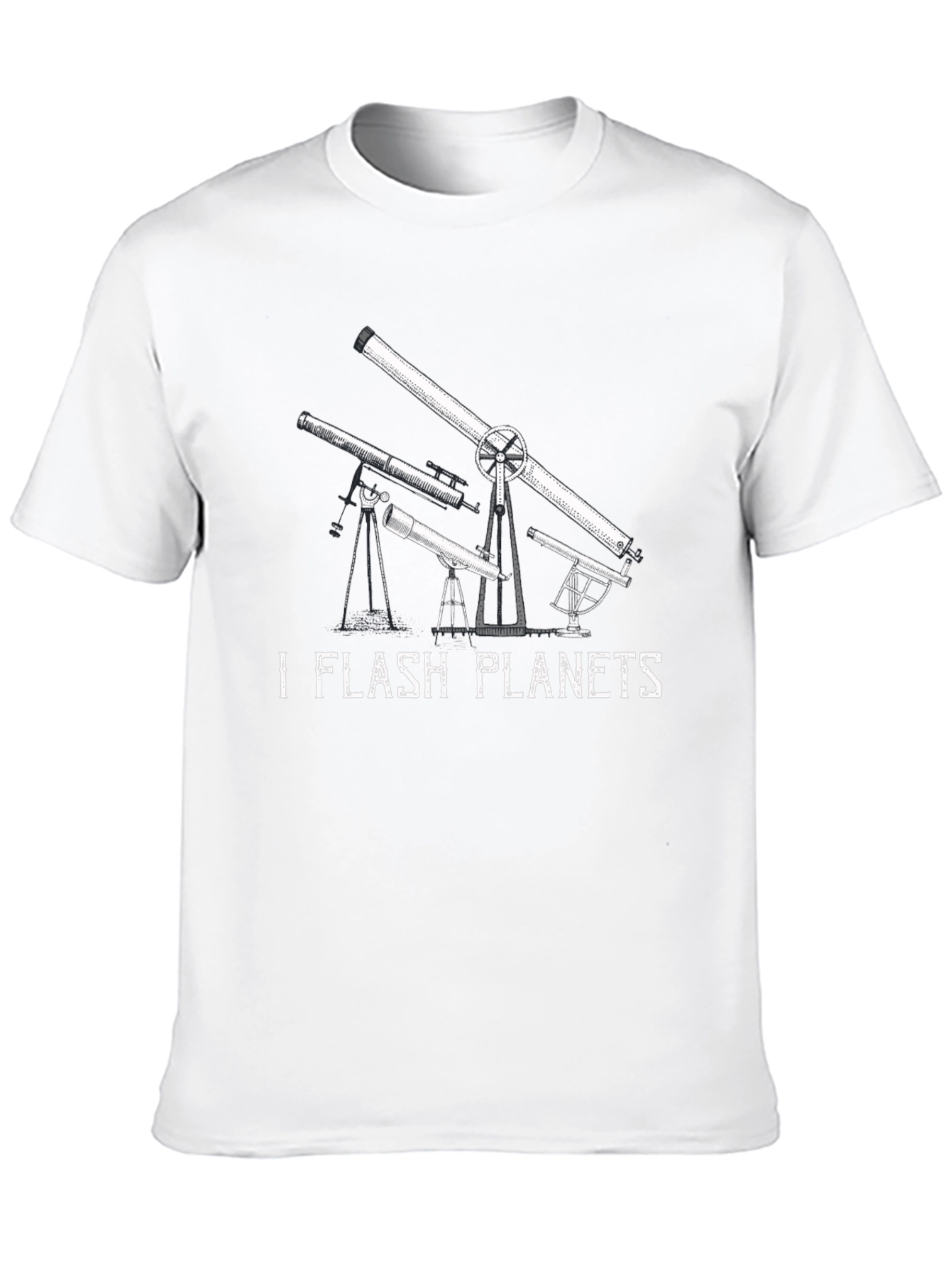 I Flash Planets Black Graphic Tee