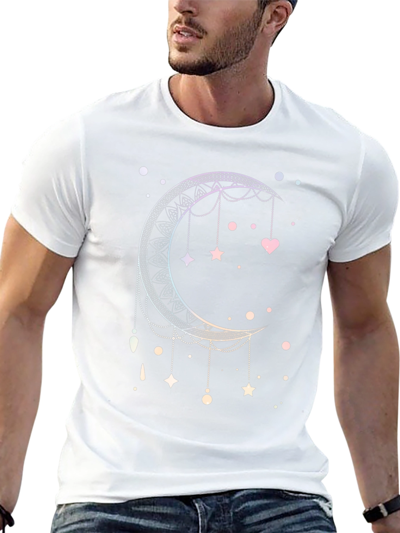 Celestial Moon Graphic T-Shirt - Trendy & Unique