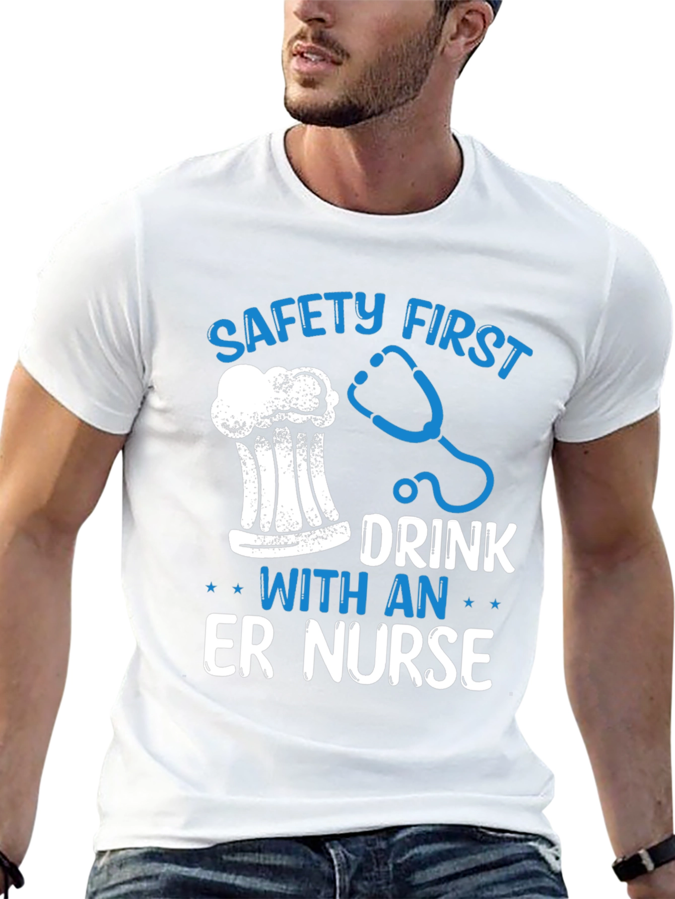 Safety First ER Nurse Graphic Tee