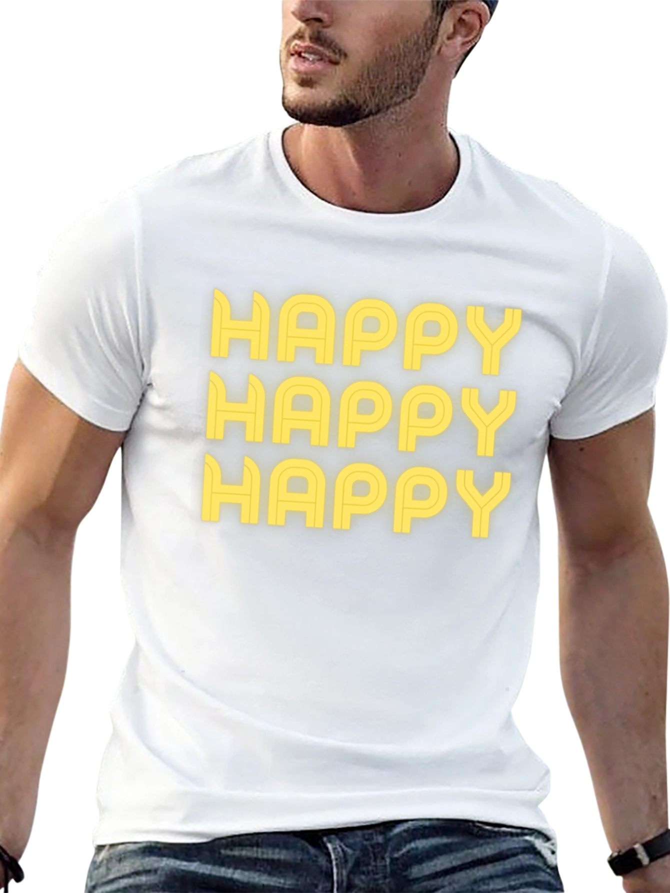 Happy Graphic T-Shirt - Black