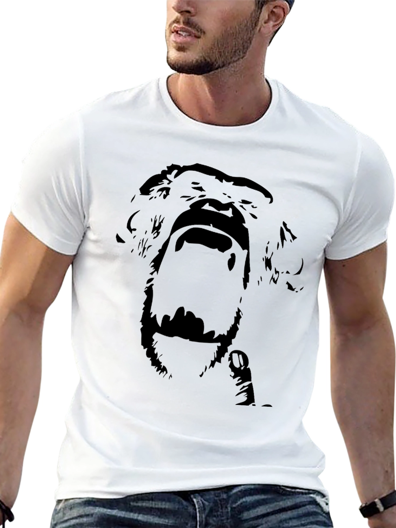 Screaming Chimpanzee Black T-Shirt