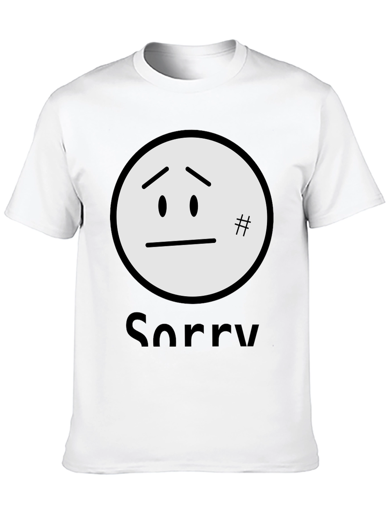 Sorry Graphic T-Shirt - Black Casual Tee