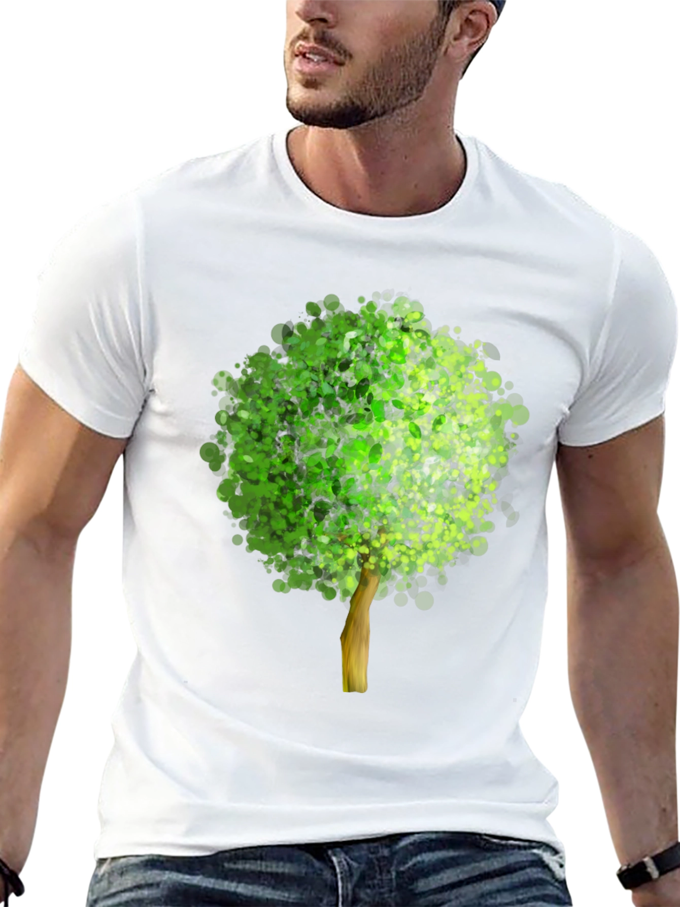 Arboreal Print Black T-Shirt