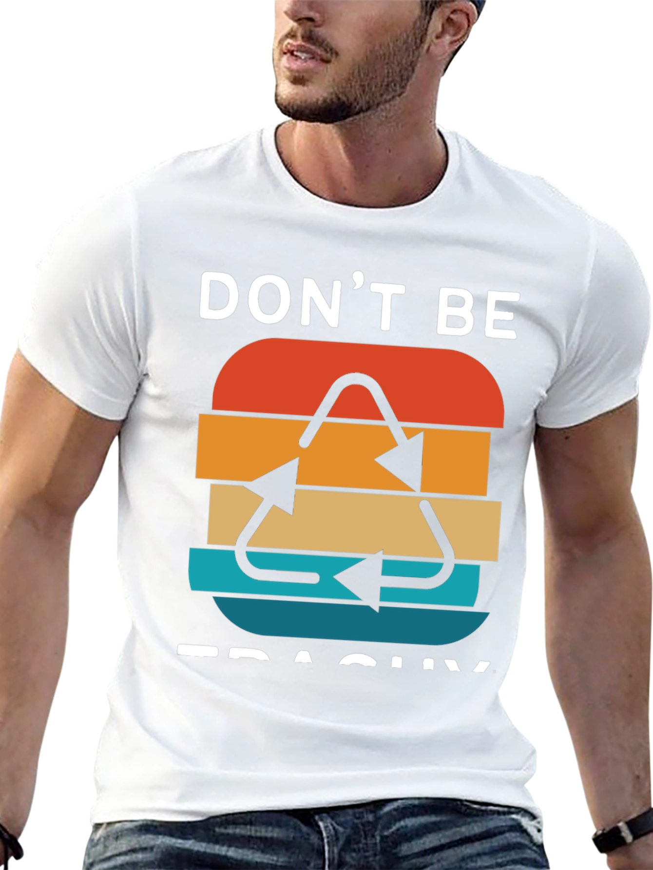 Dont Be Trashy Retro Recycle Graphic T-Shirt