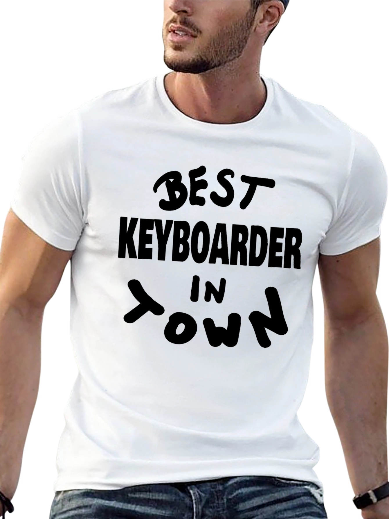 Best Keyboarder in Town Black T-Shirt