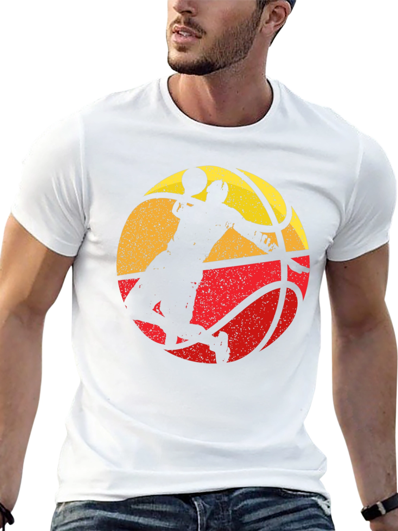 Retro Basketball Player Graphic Tee