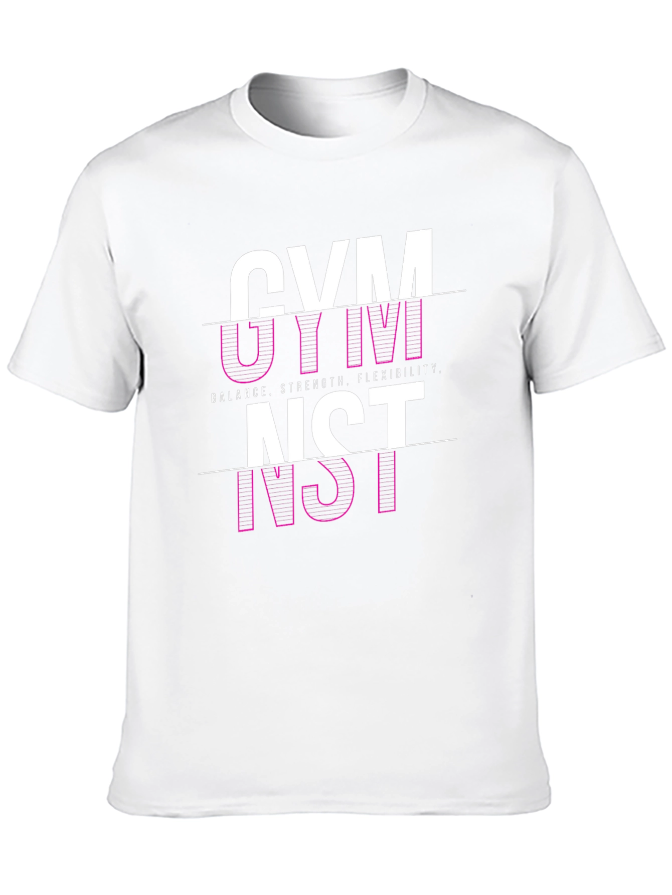 Gymnast Graphic Tee - Black Cotton Blend T-Shirt