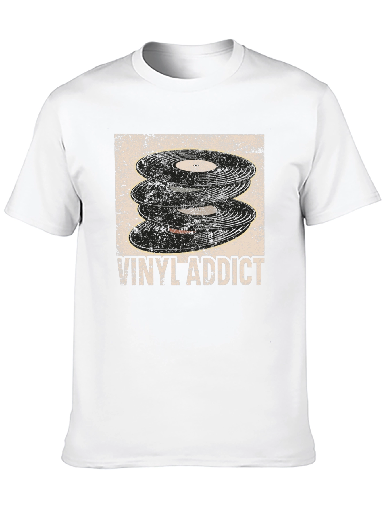 Vinyl Addict Graphic T-Shirt - Music Lover Tee
