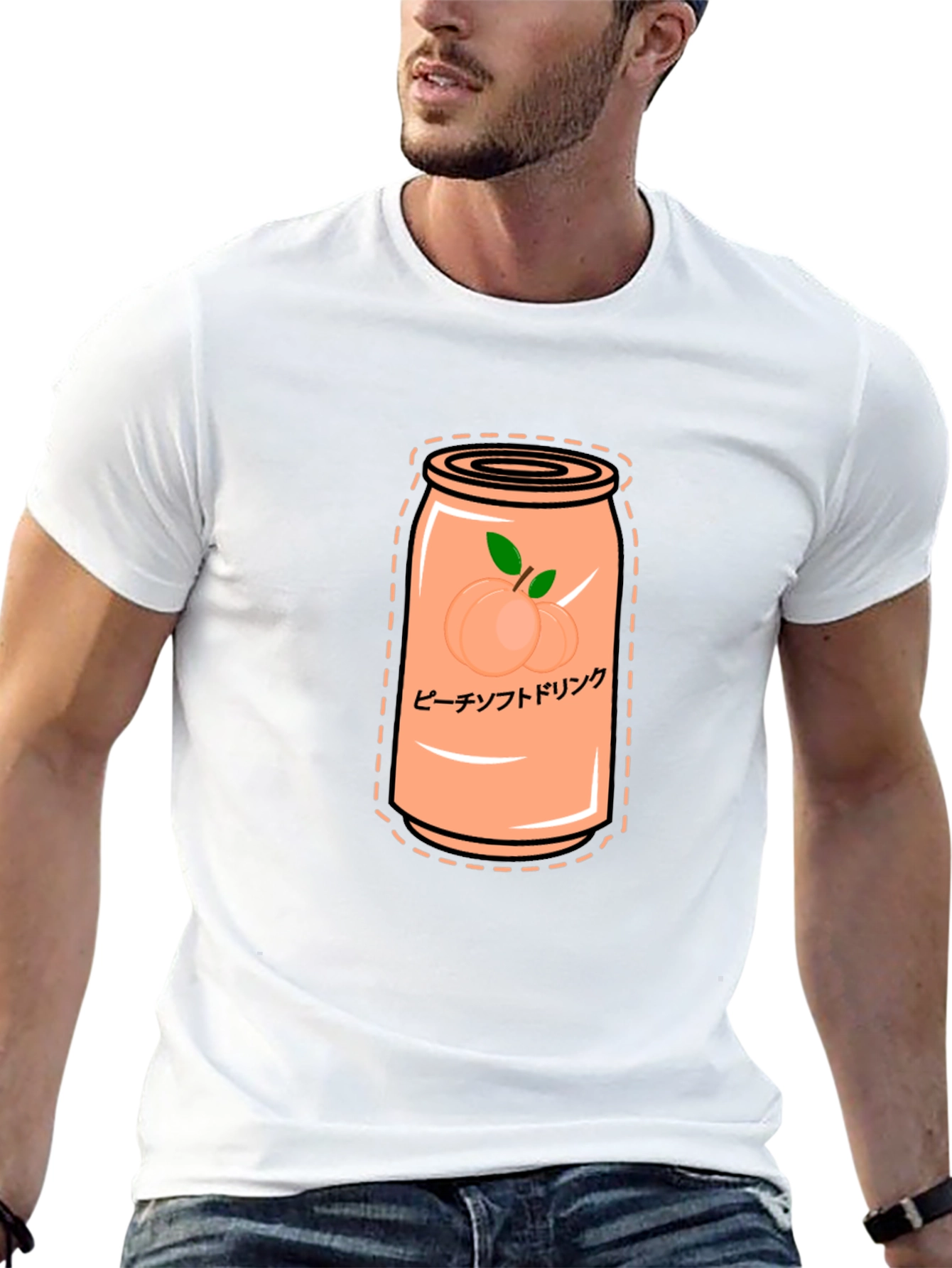 Peach Soda Graphic Tee - Trendy Unisex Shirt