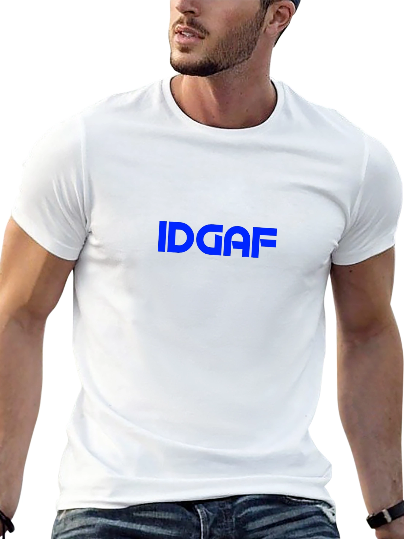 IDGAF Graphic Tee - Black Crew Neck T-Shirt