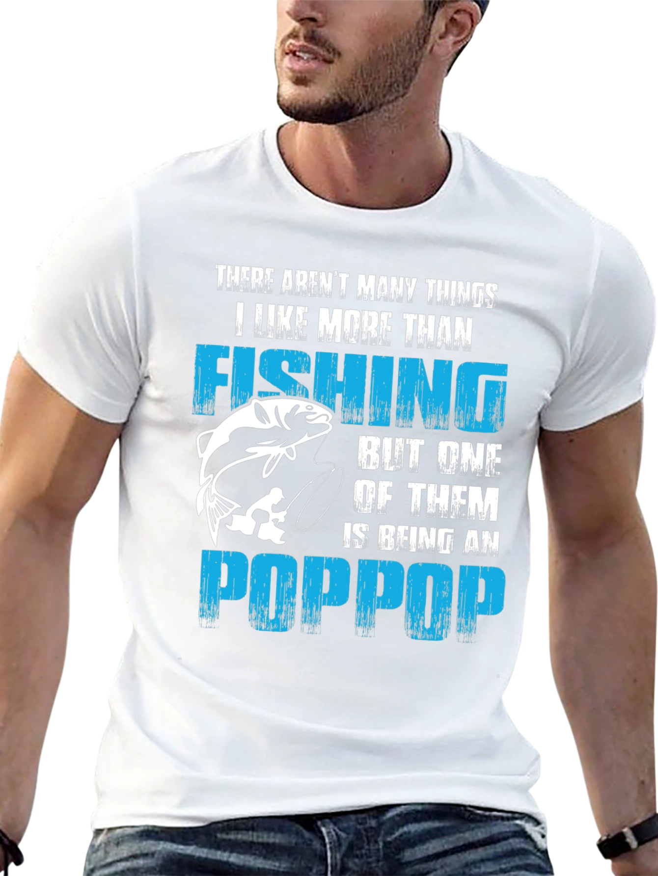 Fishing & Being A PopPop Mens T-Shirt