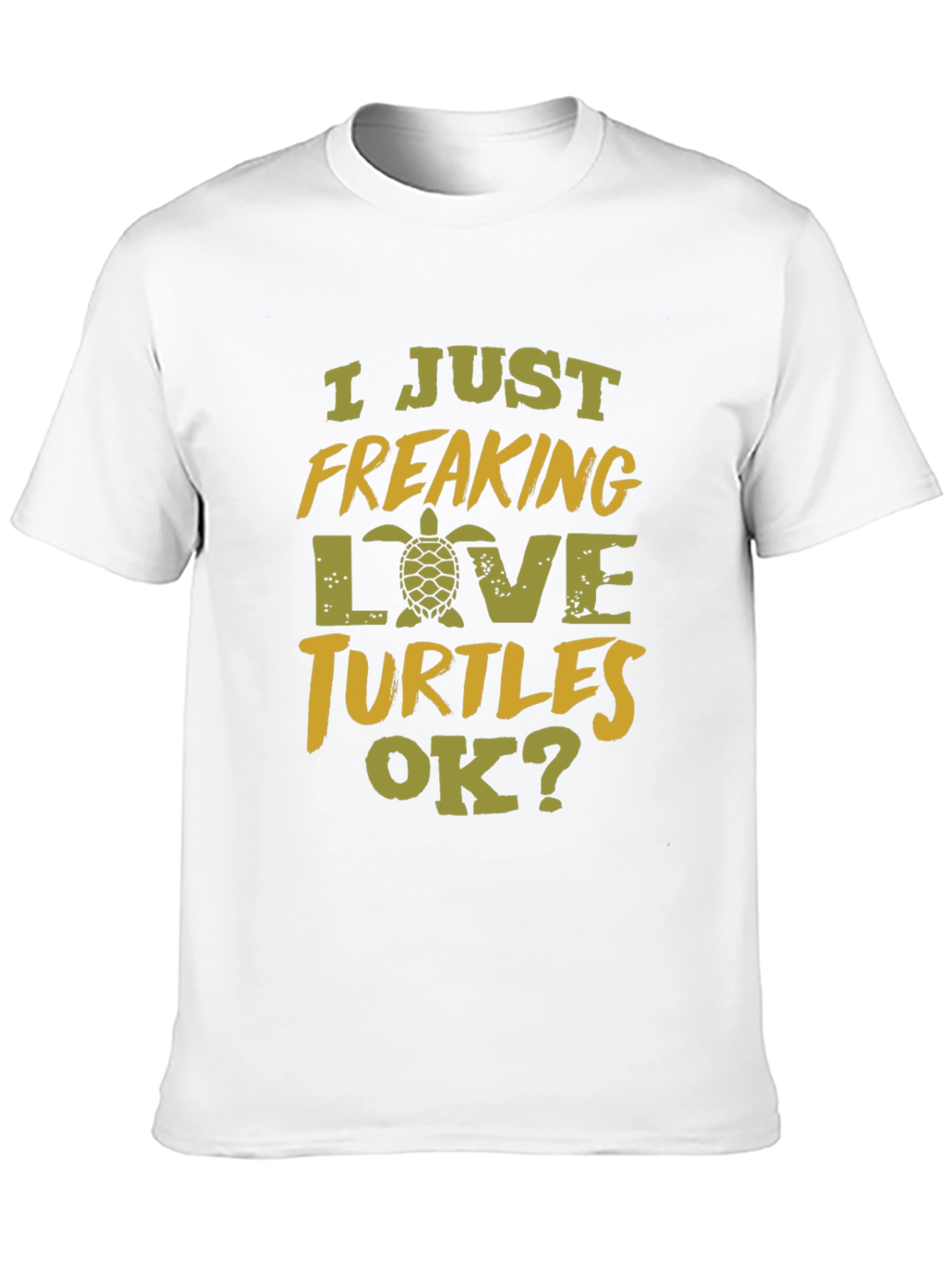 I Just Freaking Love Turtles Black T-Shirt