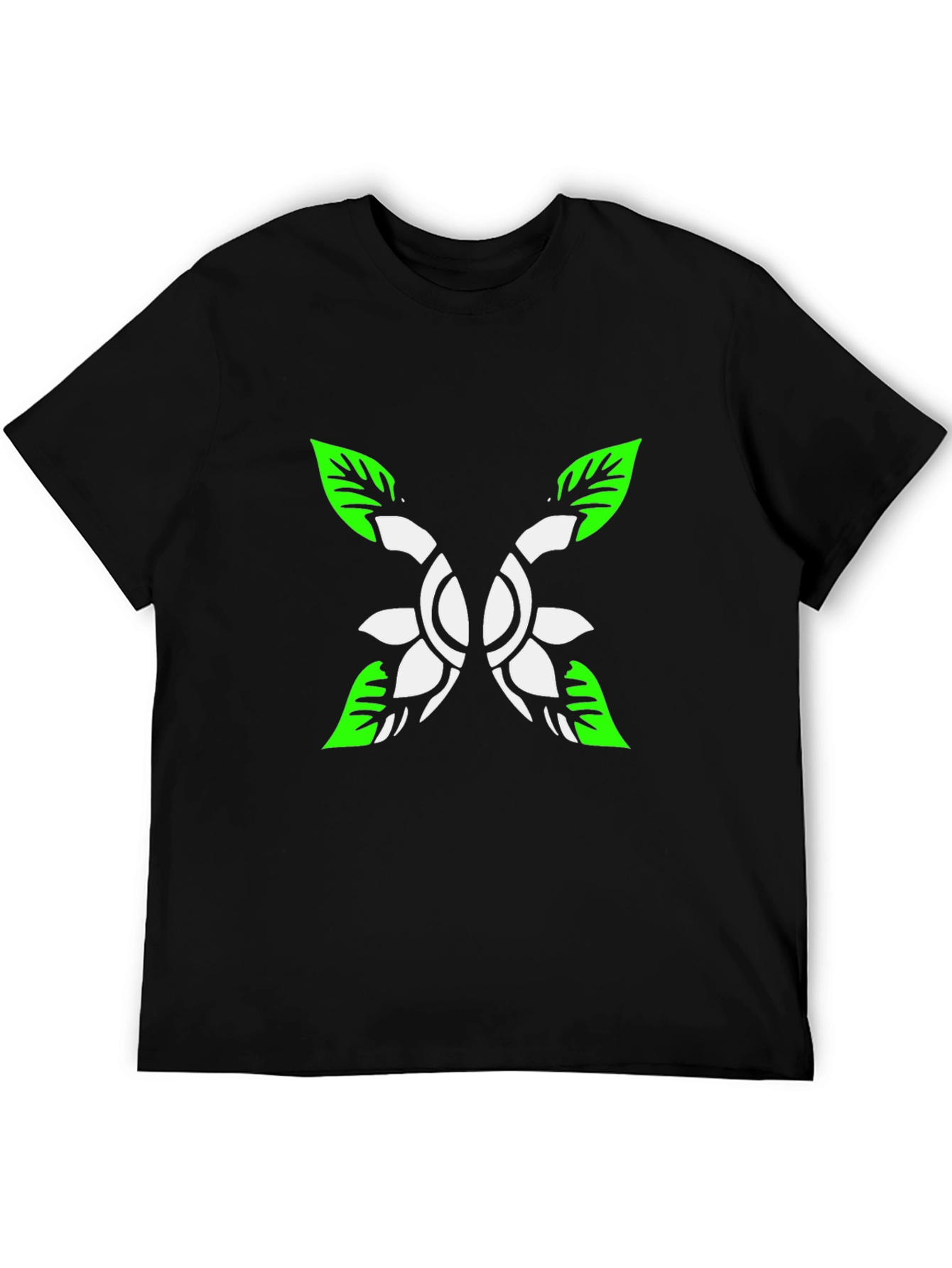 Nature-Inspired Black T-Shirt
