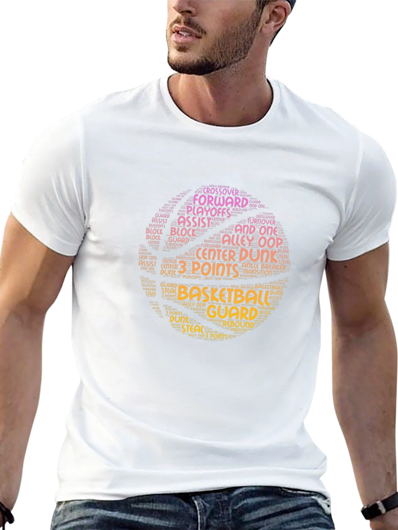 Basketball Word Art T-Shirt