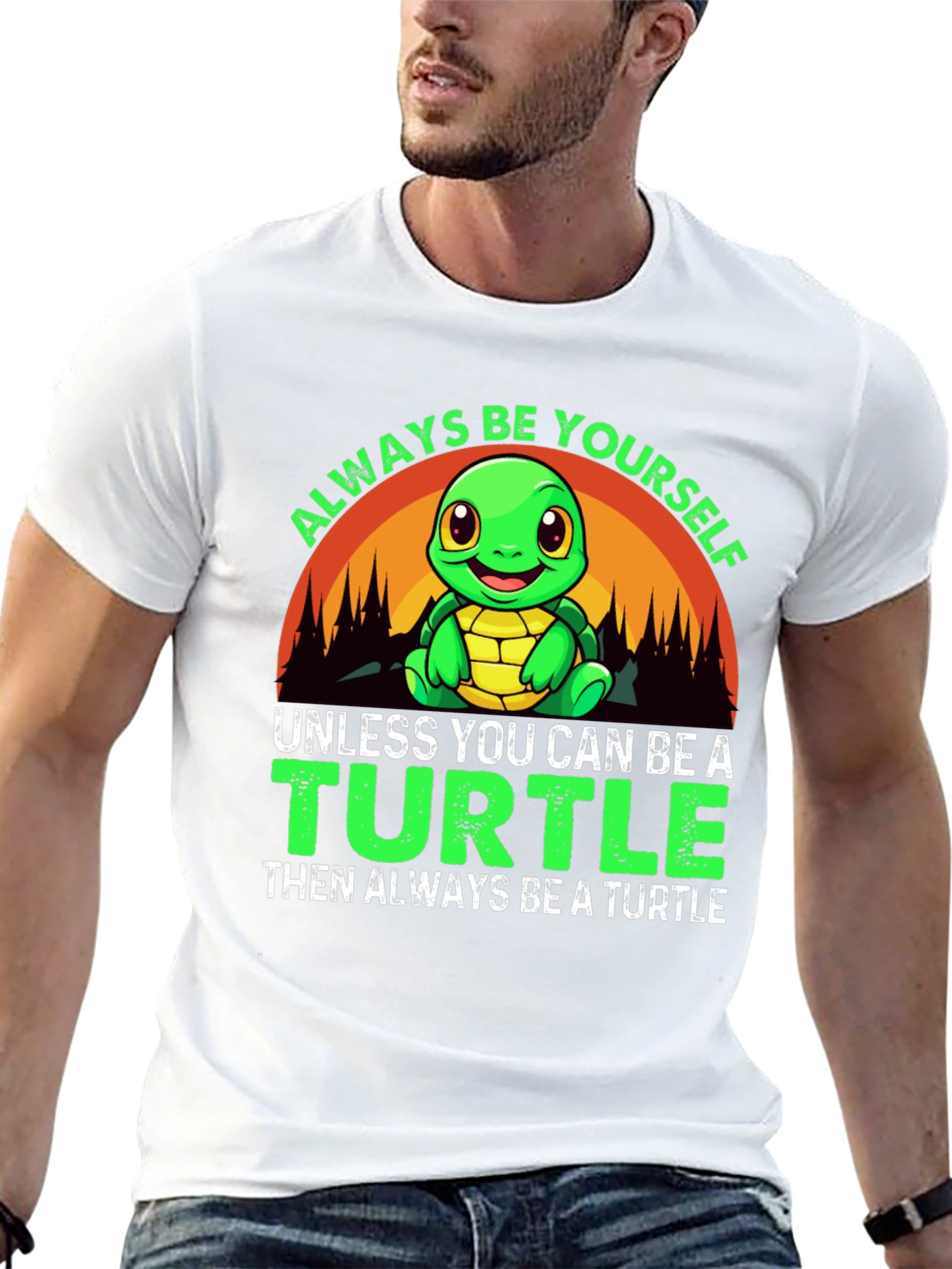 Always Be Yourself Turtle Graphic T-Shirt
