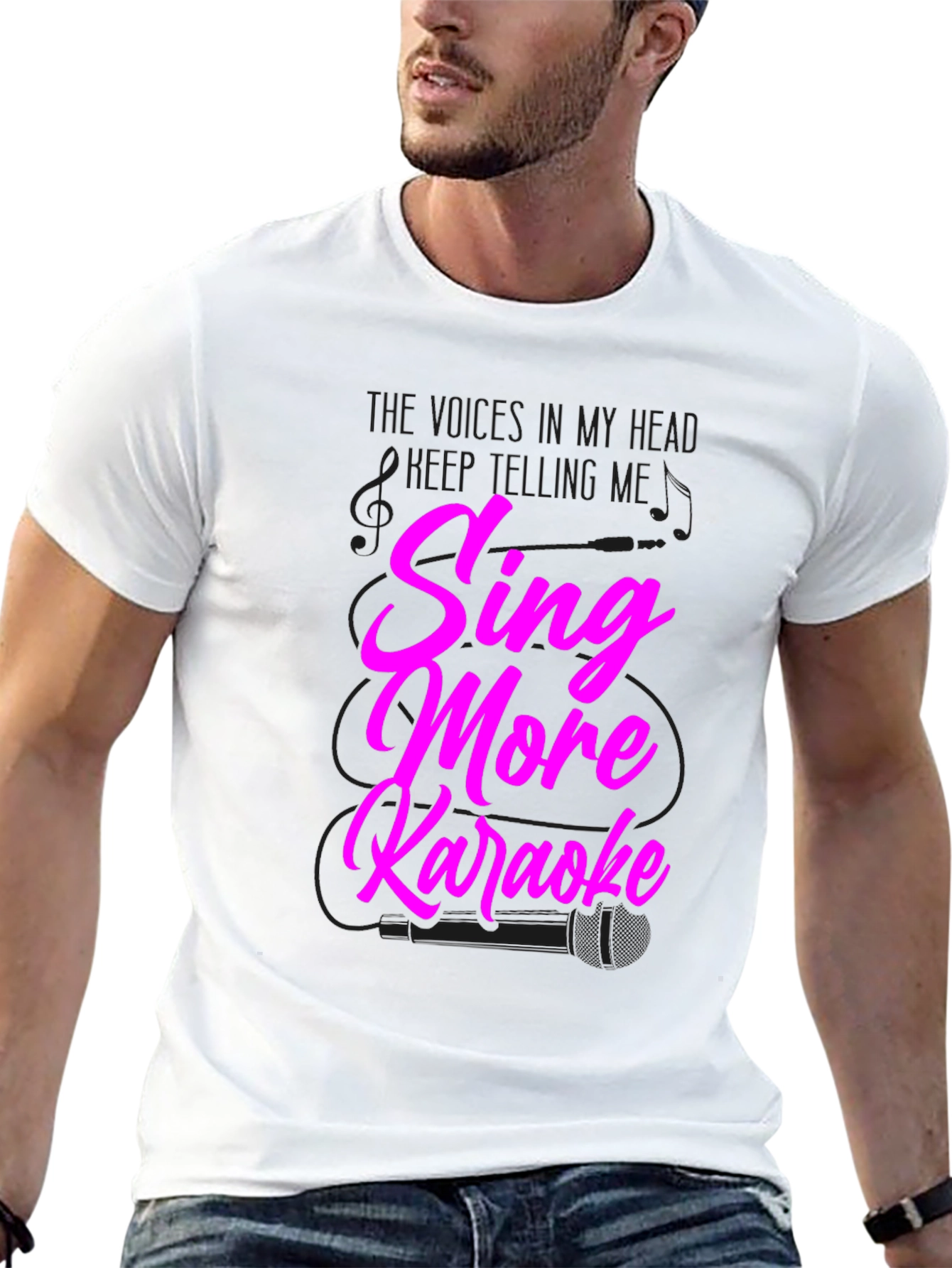 Sing More Karaoke Black Graphic Tee