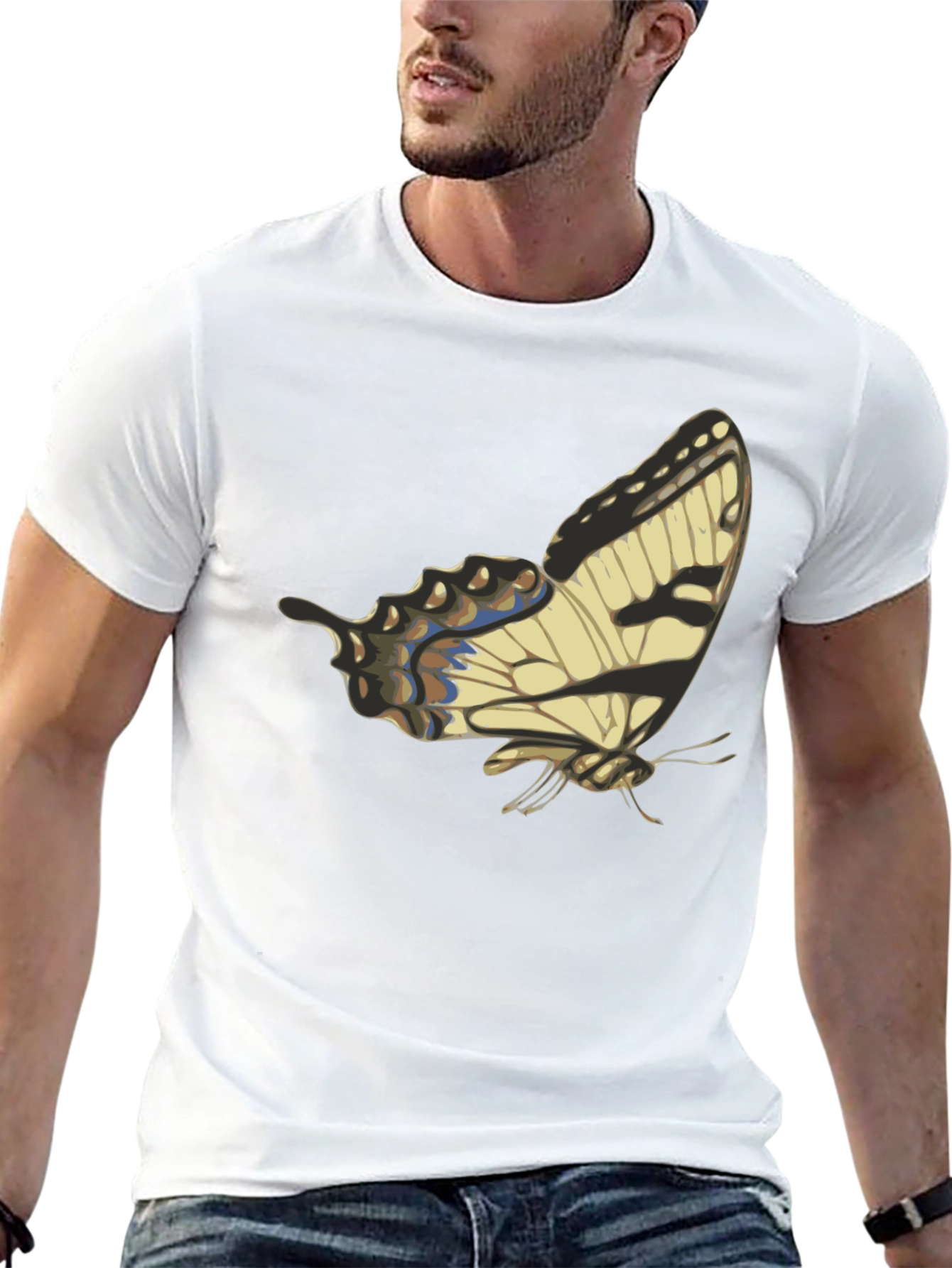 Butterfly Graphic T-Shirt - Stylish Mens Tee