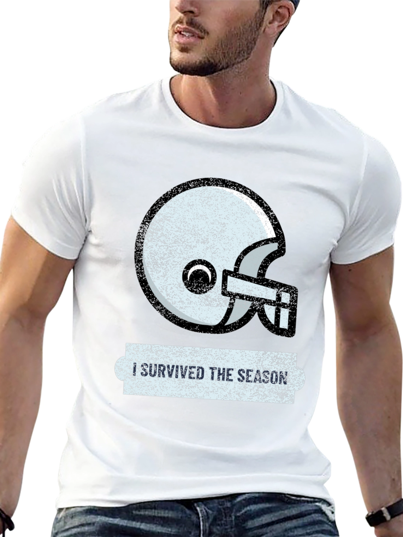 I Survived the Season Football Helmet T-Shirt