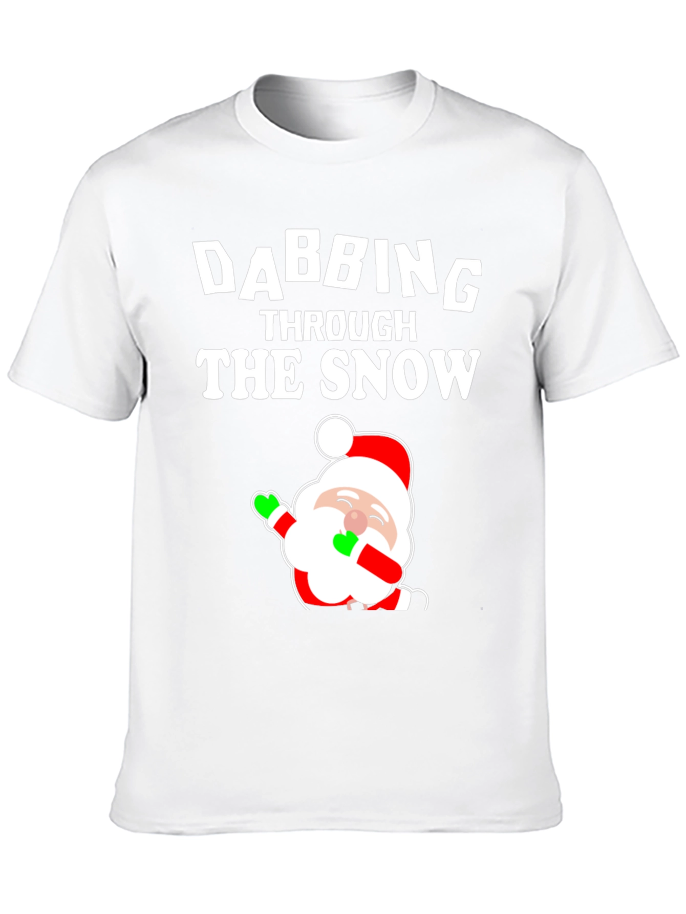 Dabbing Santa Through the Snow Graphic Tee