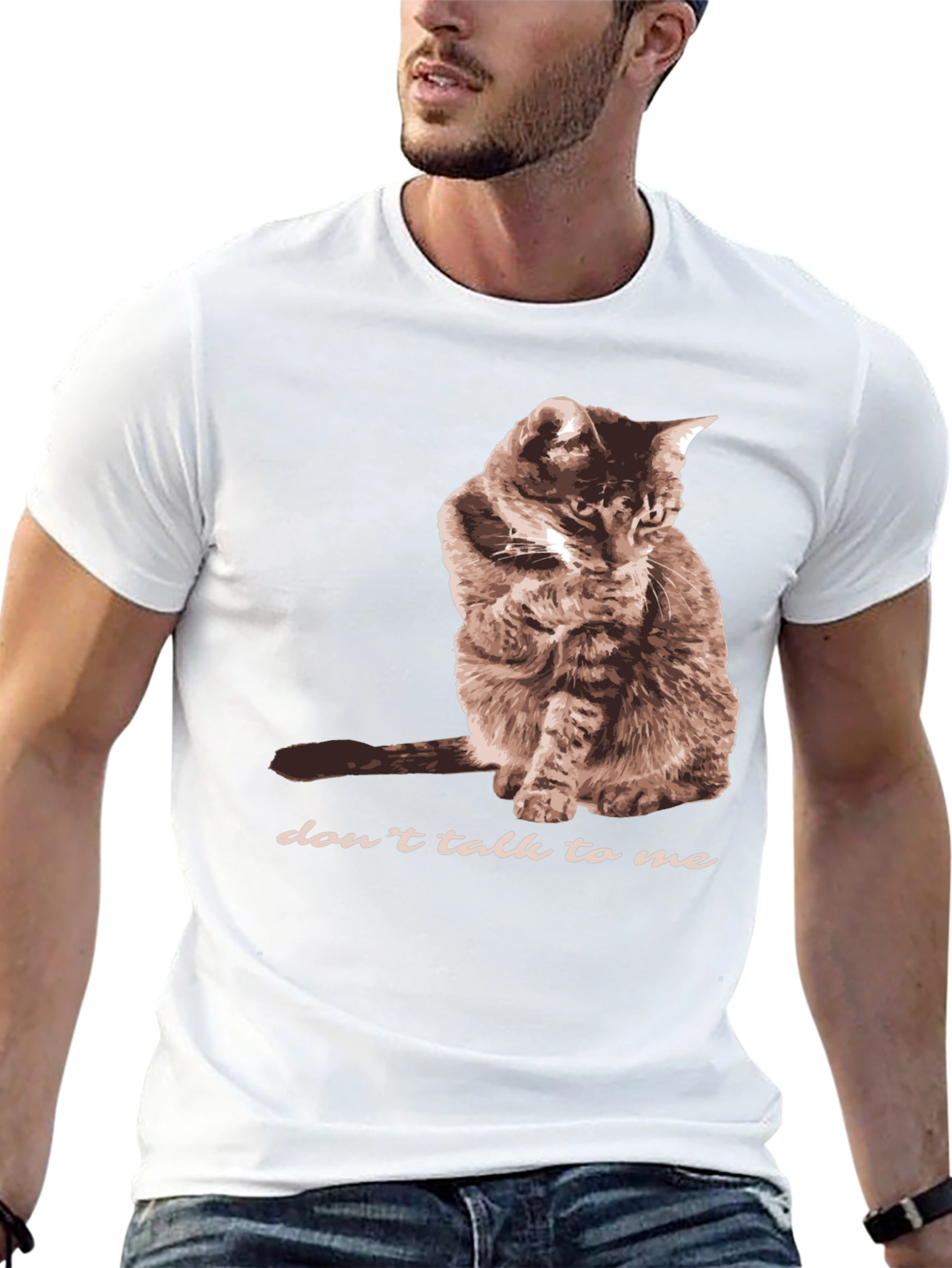 Dont Talk To Me Cat Graphic T-Shirt