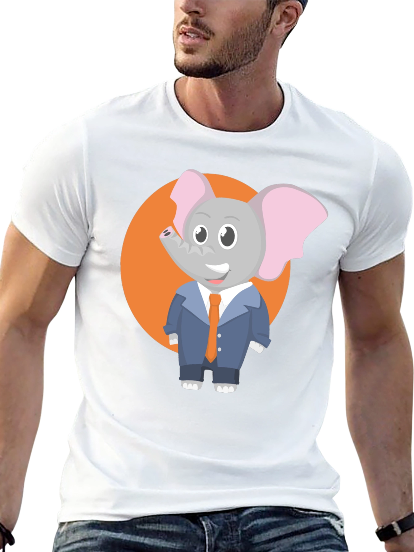 Elephant in Suit T-Shirt - Mens Graphic Tee