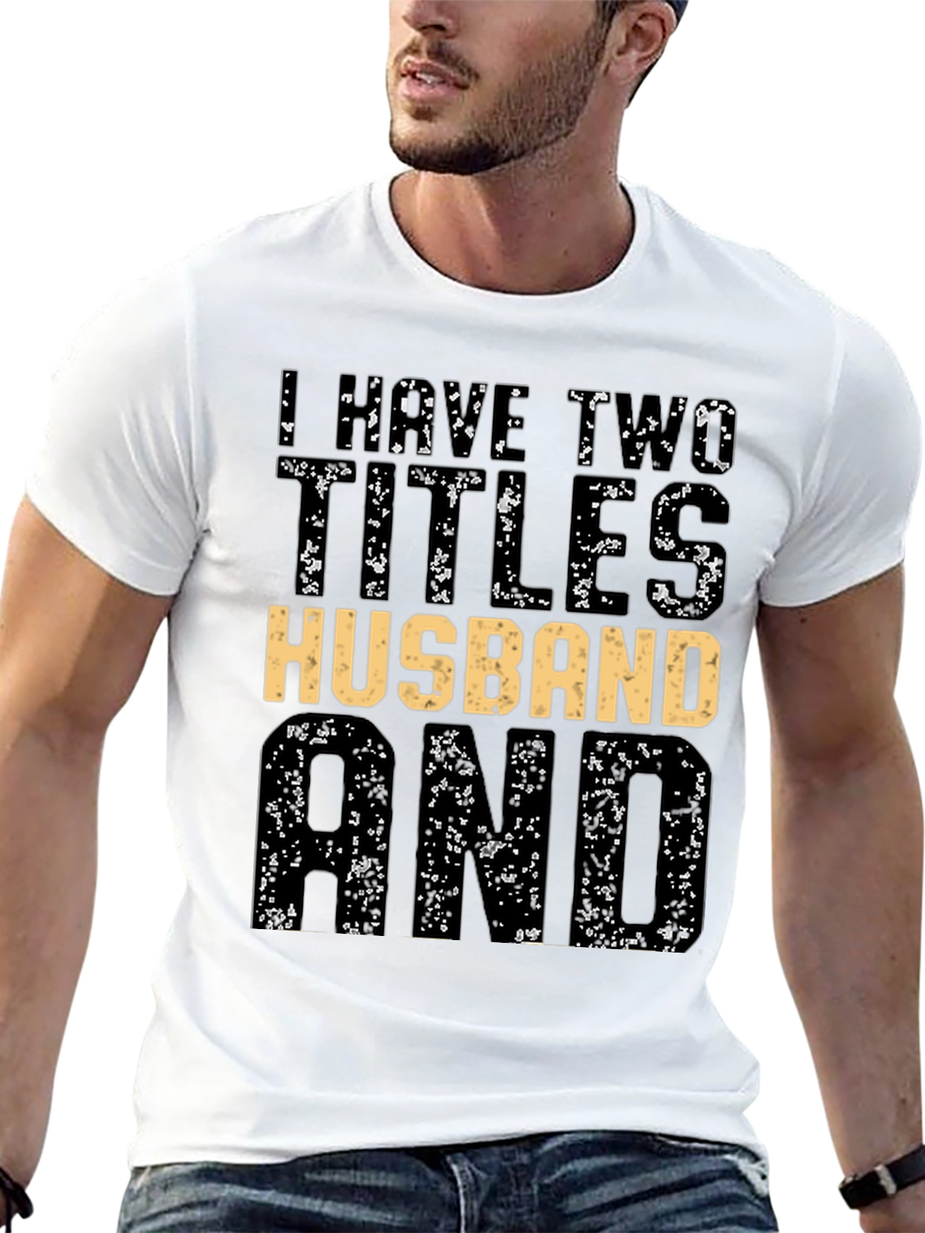 Husband and Dad Black Graphic Tee