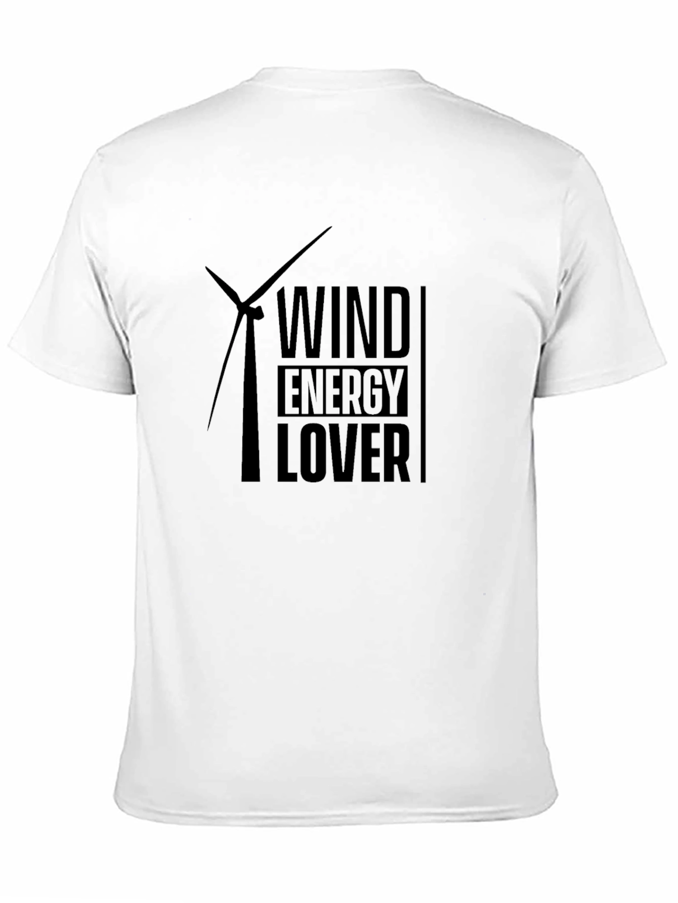 Wind Energy Lover Graphic T-Shirt - Black