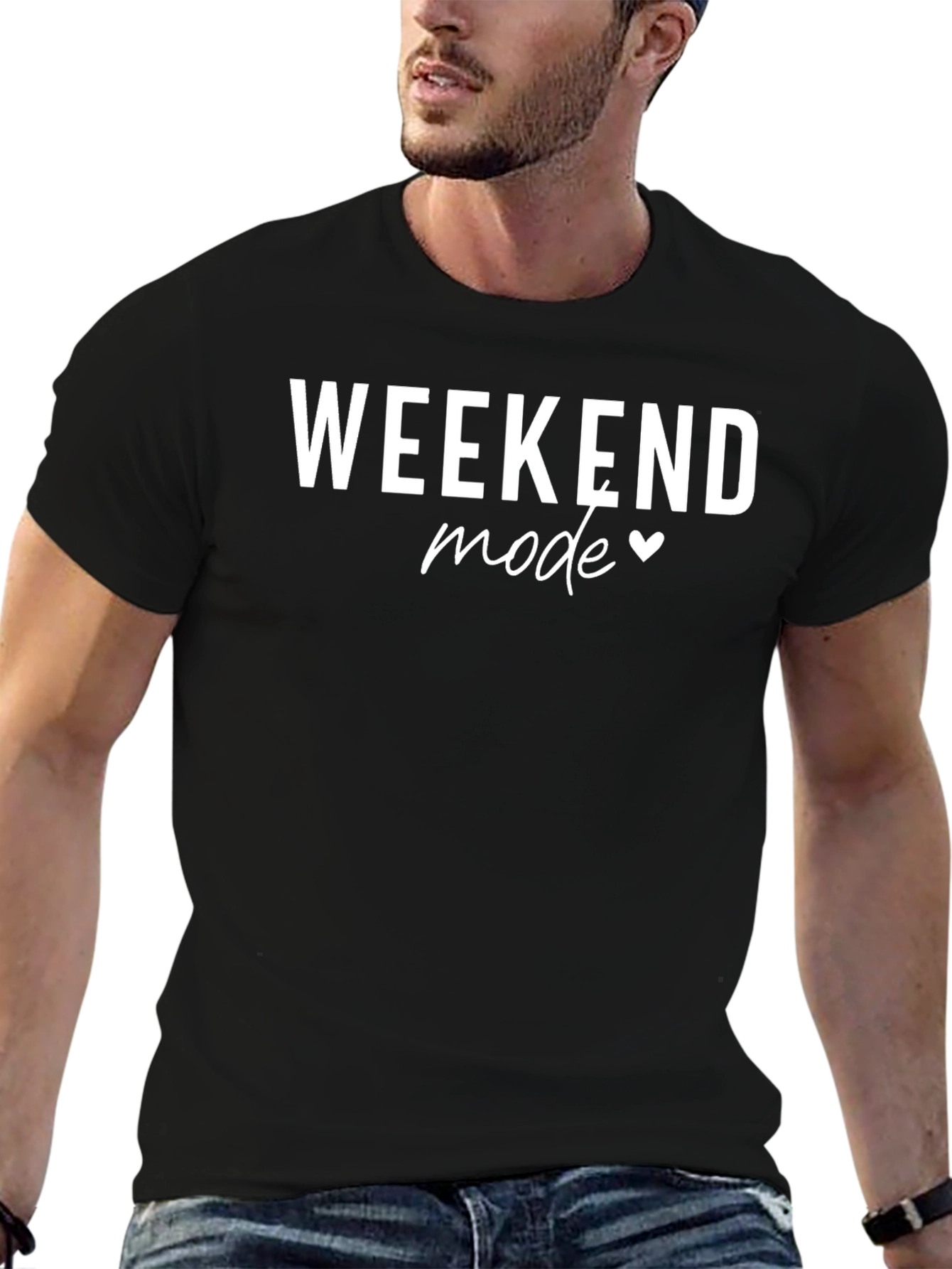 Weekend Mode Graphic Tee - Black T-Shirt