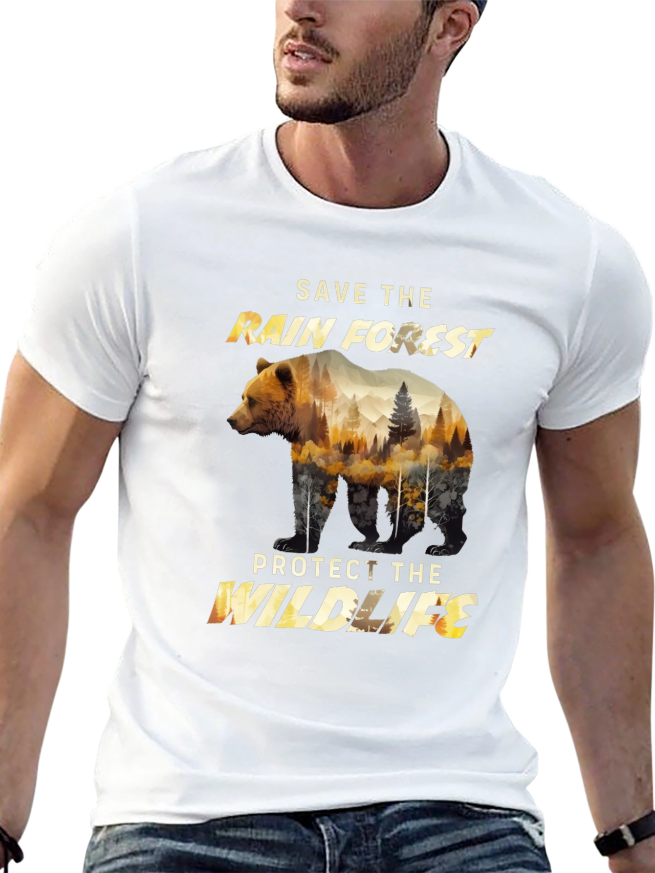 Save the Rainforest Wildlife Graphic Tee