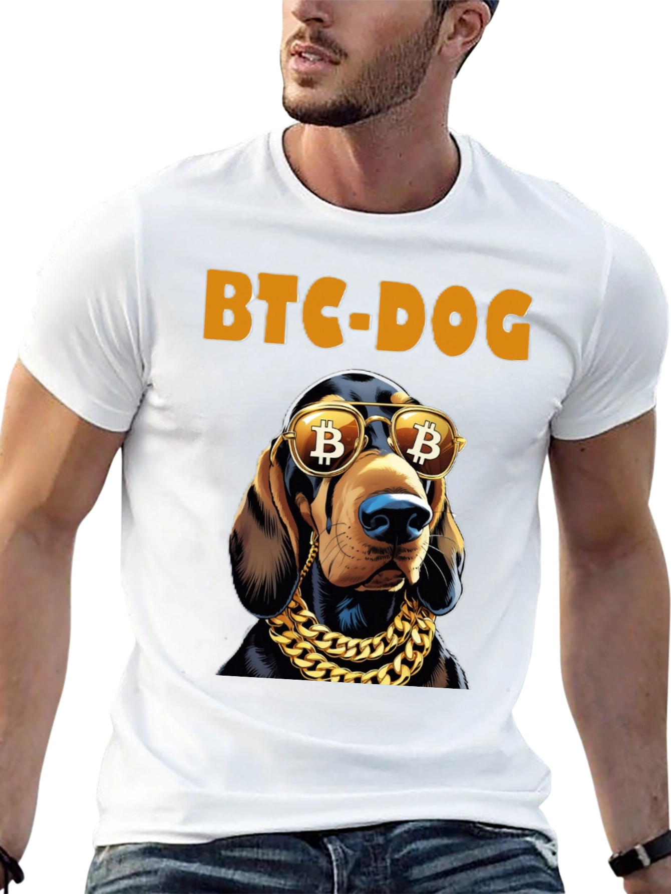 BTC Dog T-Shirt: Bitcoin Crypto Hound Tee