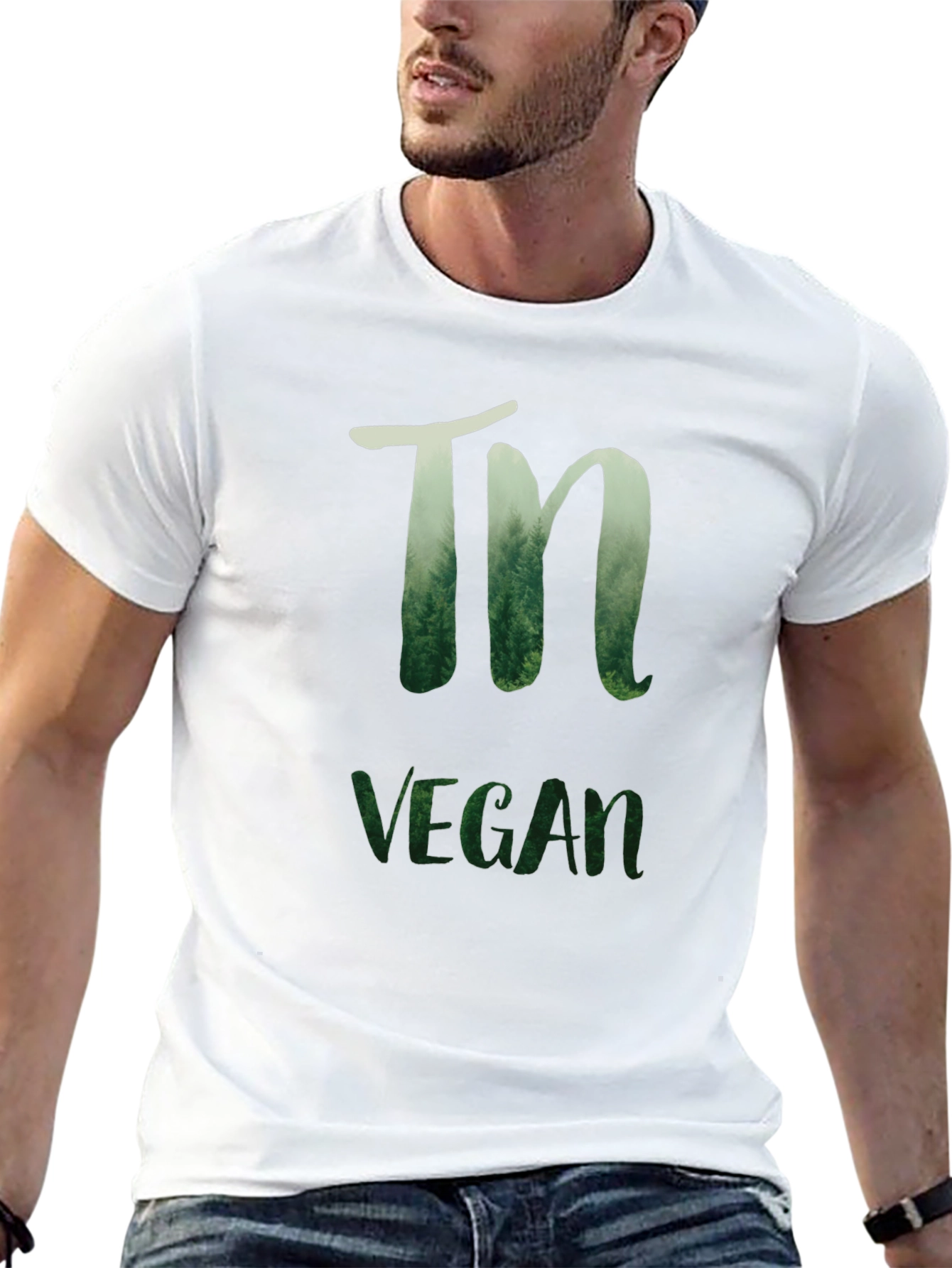 Nature Vegan T-Shirt - Black Cotton Blend