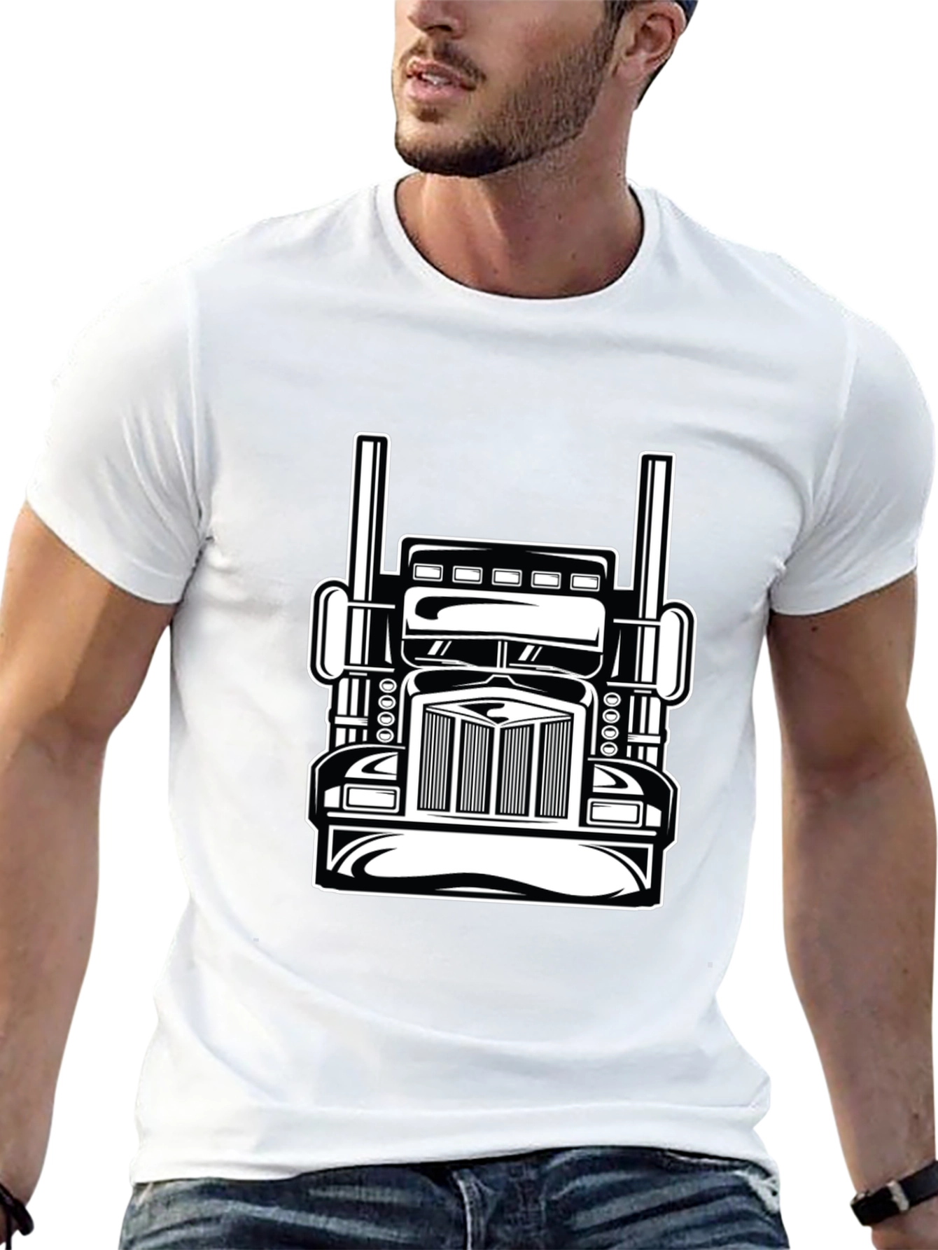 Truck Graphic T-Shirt - Bold Black Tee