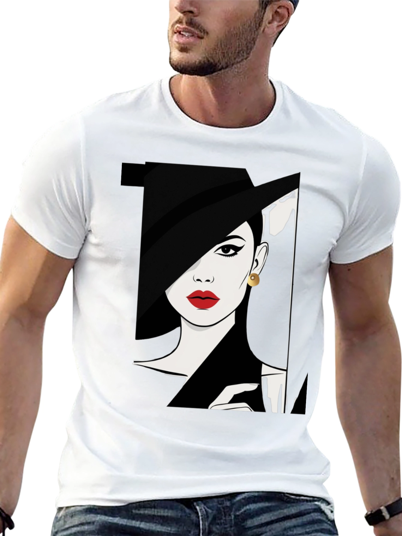 Audrey Hepburn Style Graphic Tee - Classic Chic Fashion