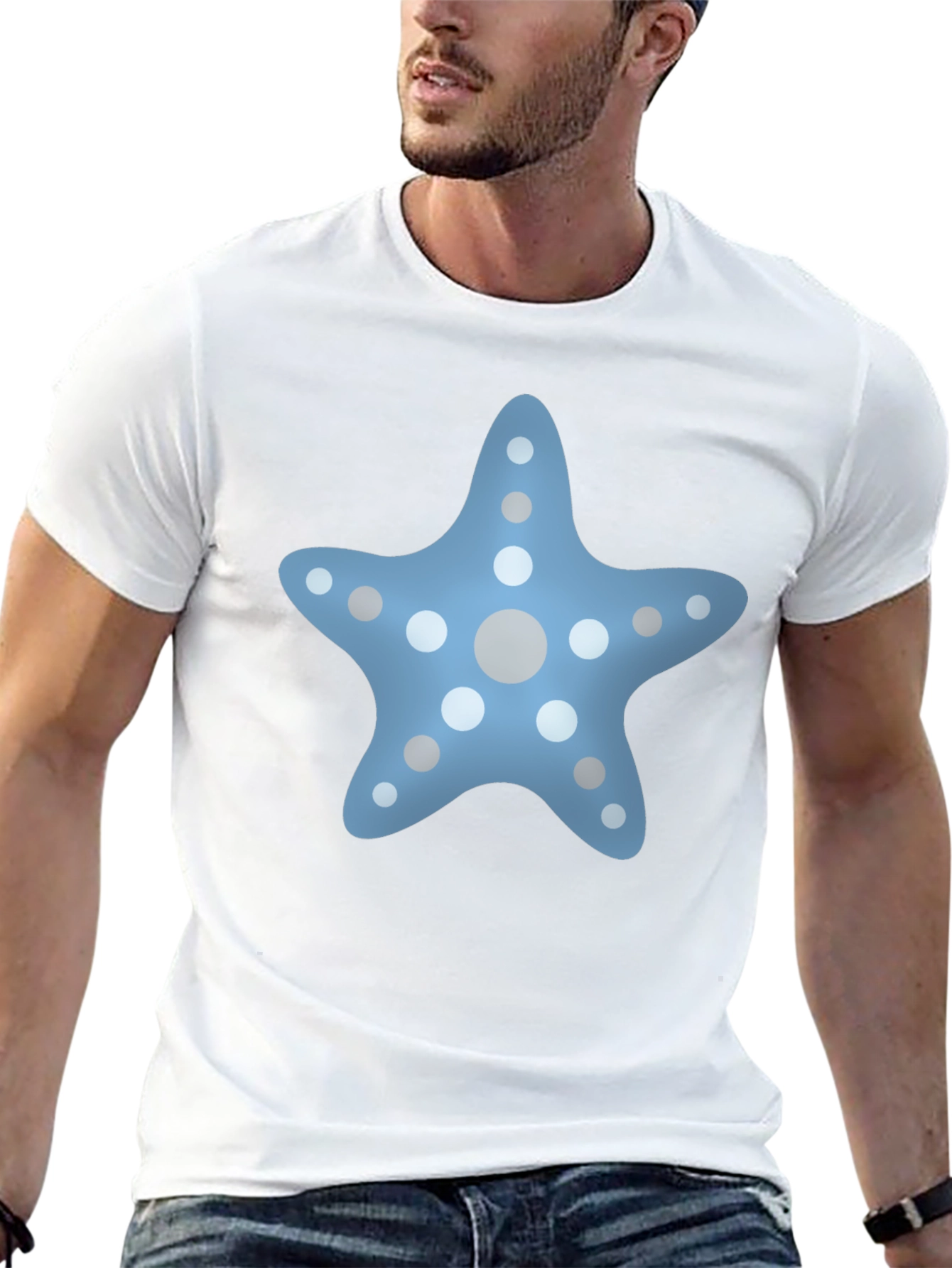 Starfish Graphic Tee - Black Cotton Blend