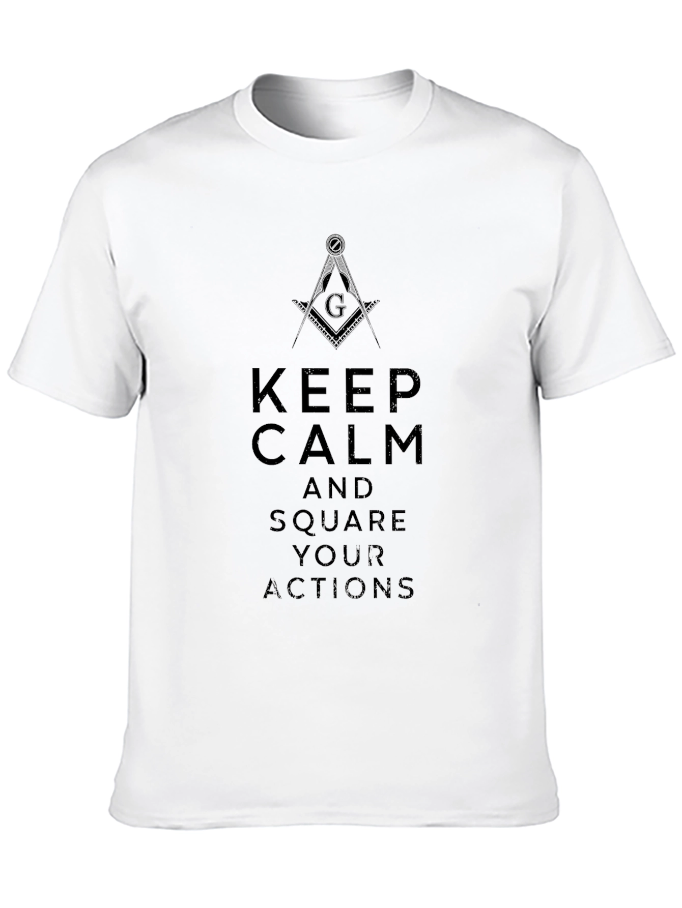 Masonic Keep Calm Black T-Shirt