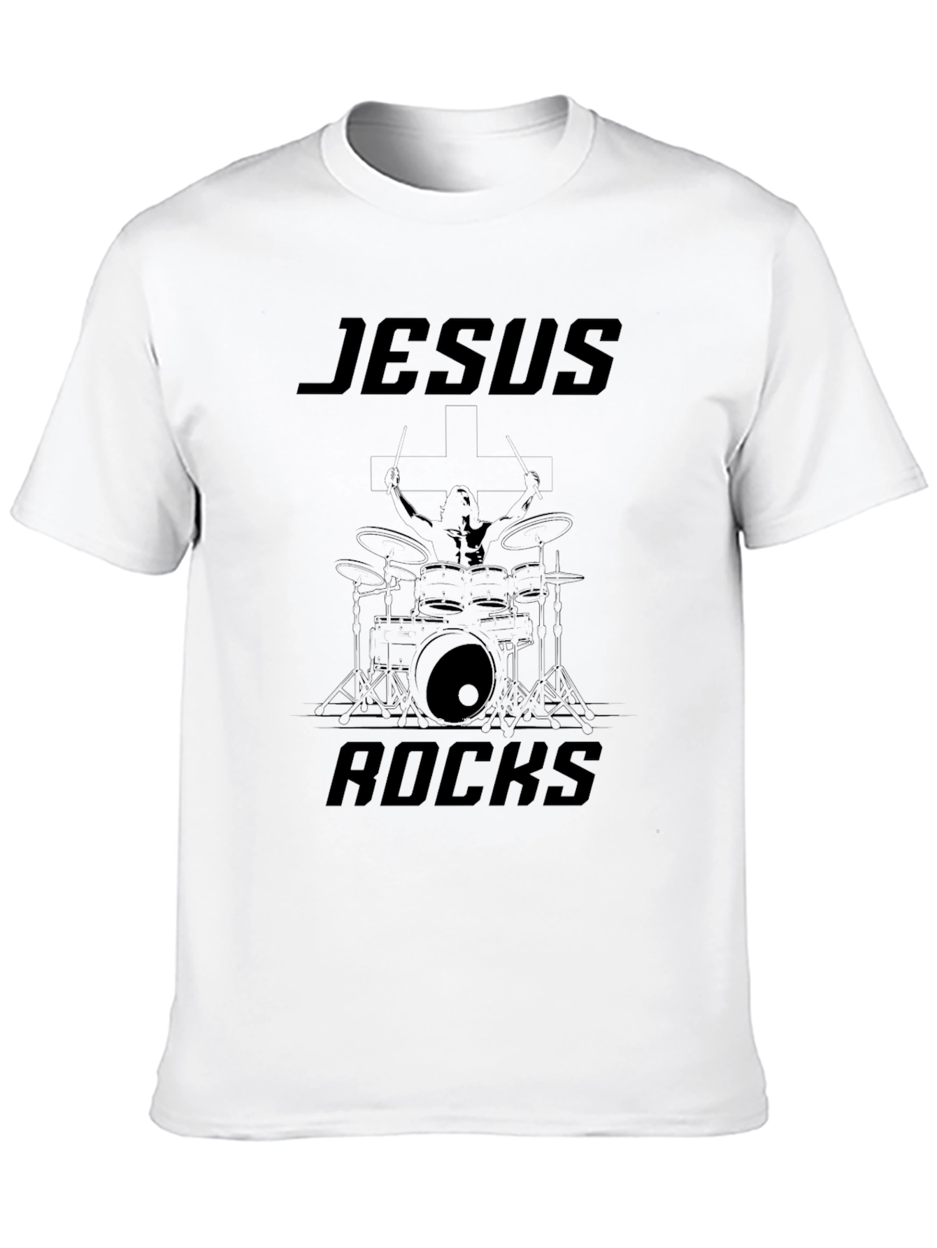Jesus Rocks Black T-Shirt
