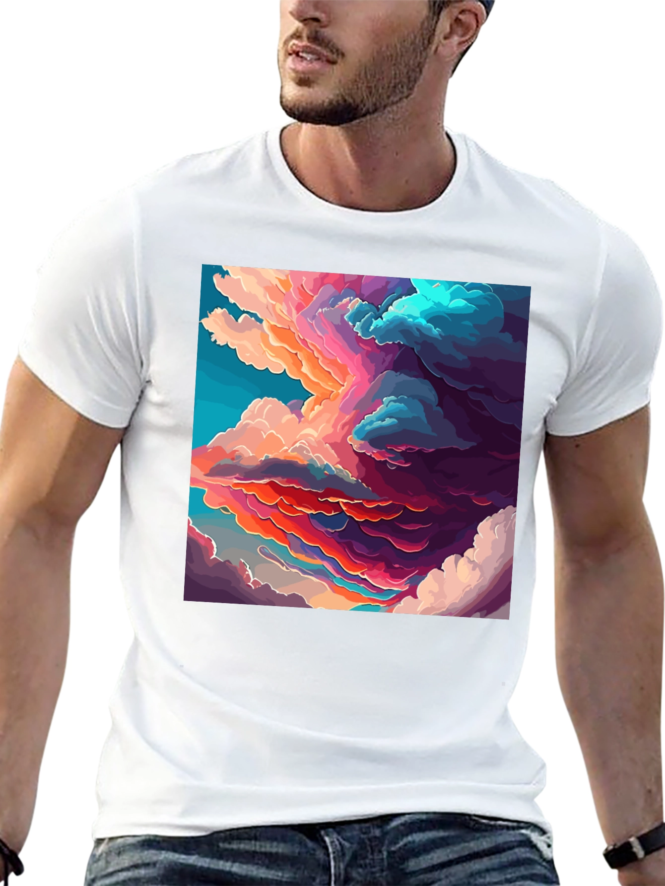 Cloudscape Graphic Black T-Shirt
